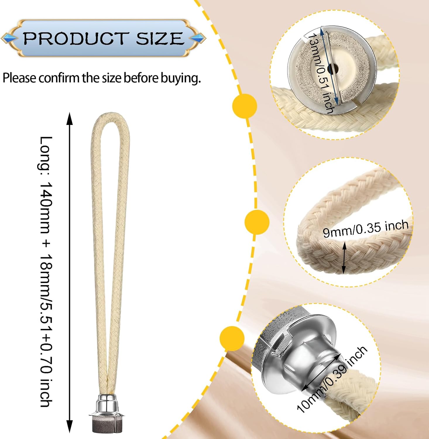 HiFANCY 2PCS Oil Lamp Wicks for Fragrance Lamp