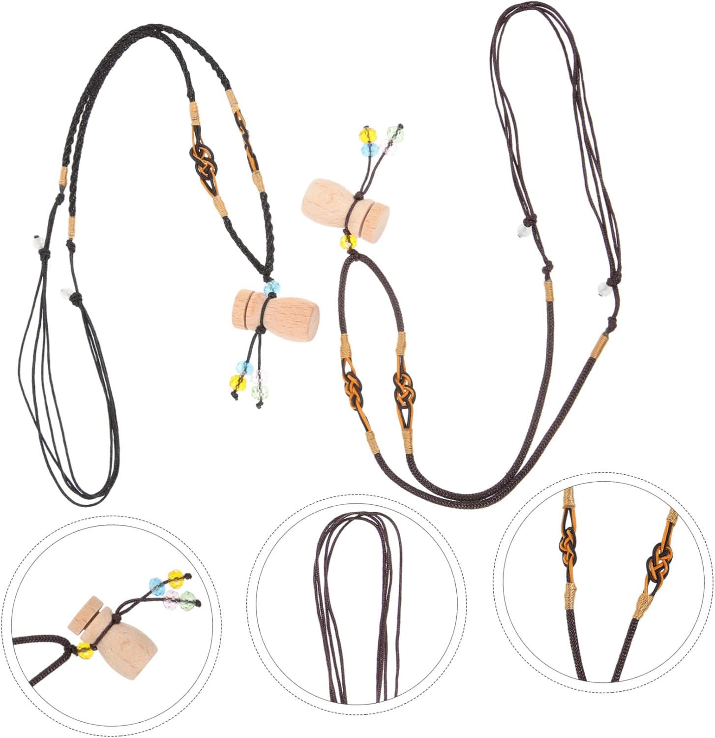 Happyyami 2pcs Essential Oil Diffuser Pendant Necklace