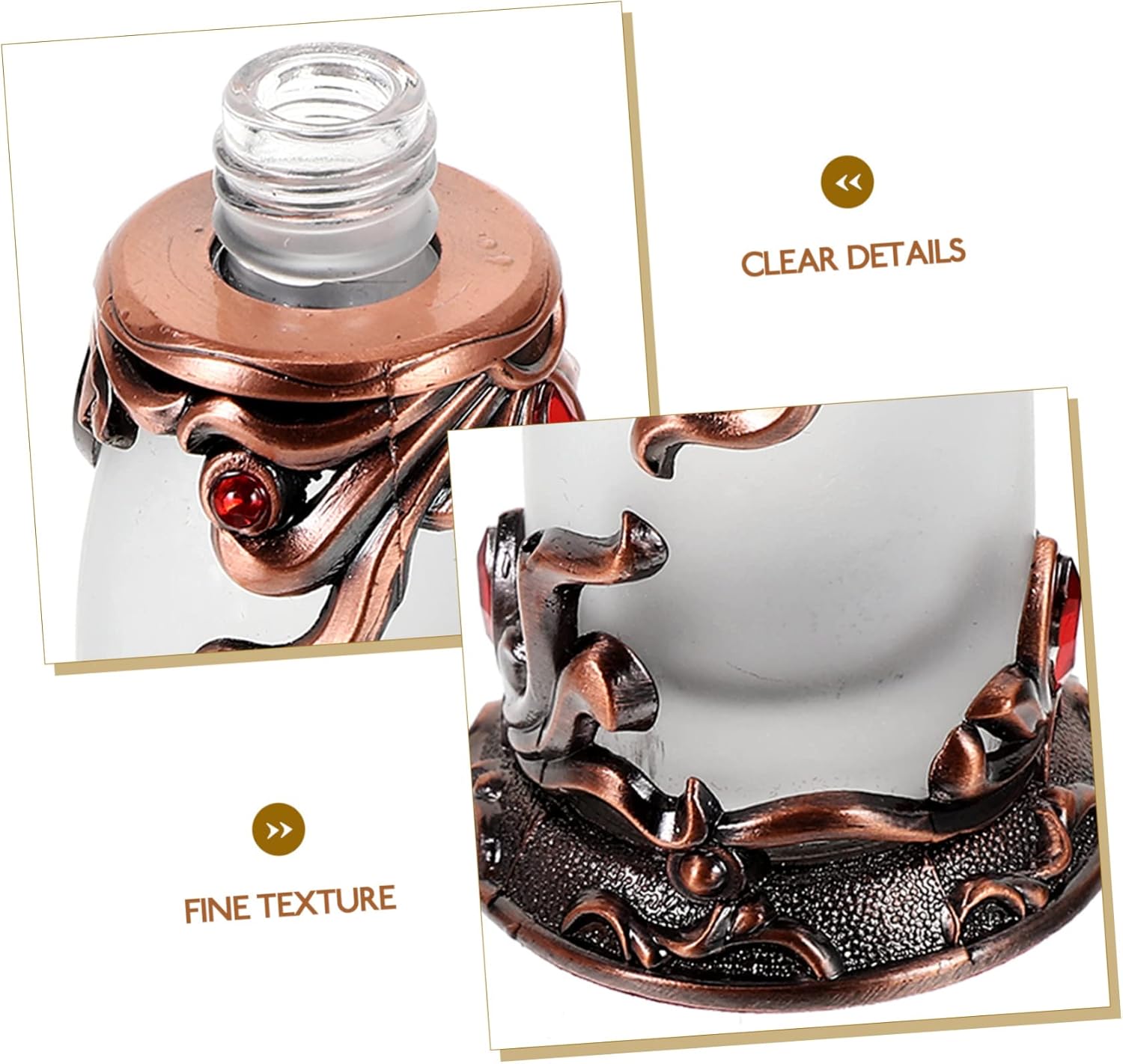 VICASKY Vintage Perfume Bottle Refillable Decor for Essential Oils