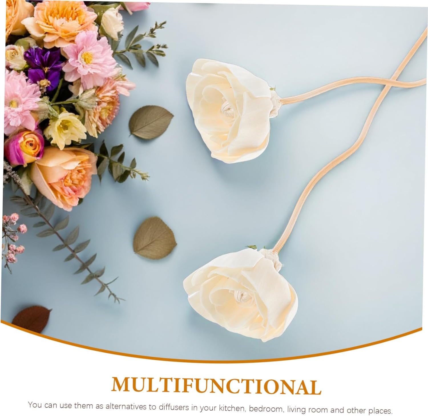 8pcs Flower Diffuser Sticks Natural Rattan for Home Decor