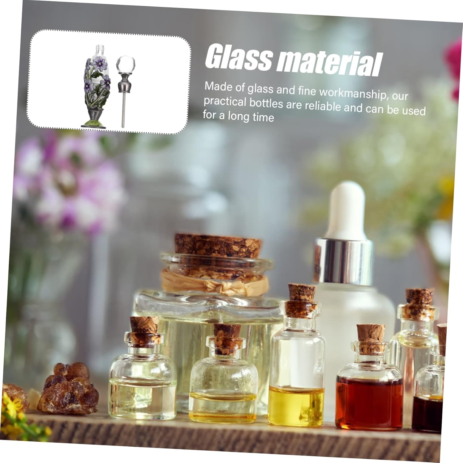 Chic Essential Oil Glass Bottle for Home Fragrance and Travel