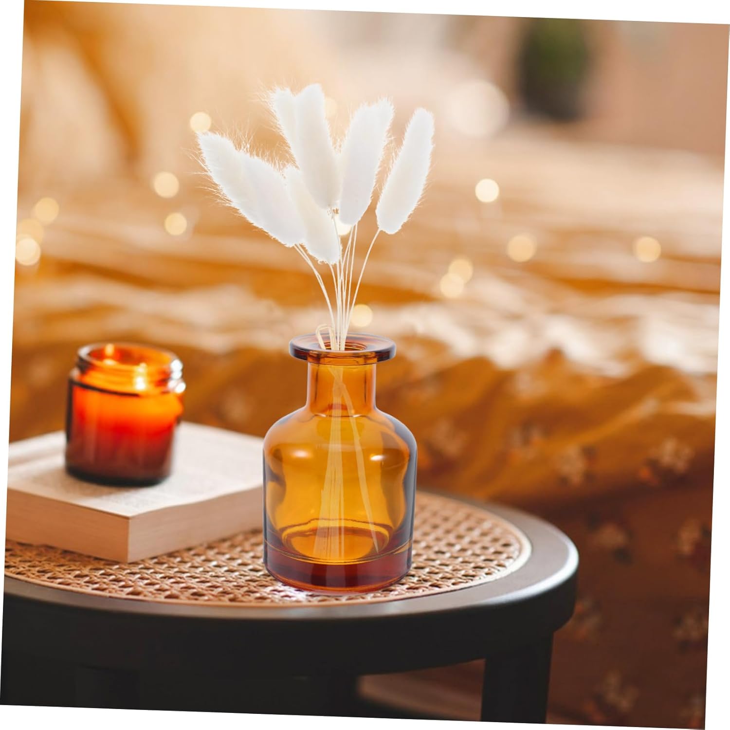 SMASOLO 2pcs Empty Glass Diffuser Bottles for Aromatherapy