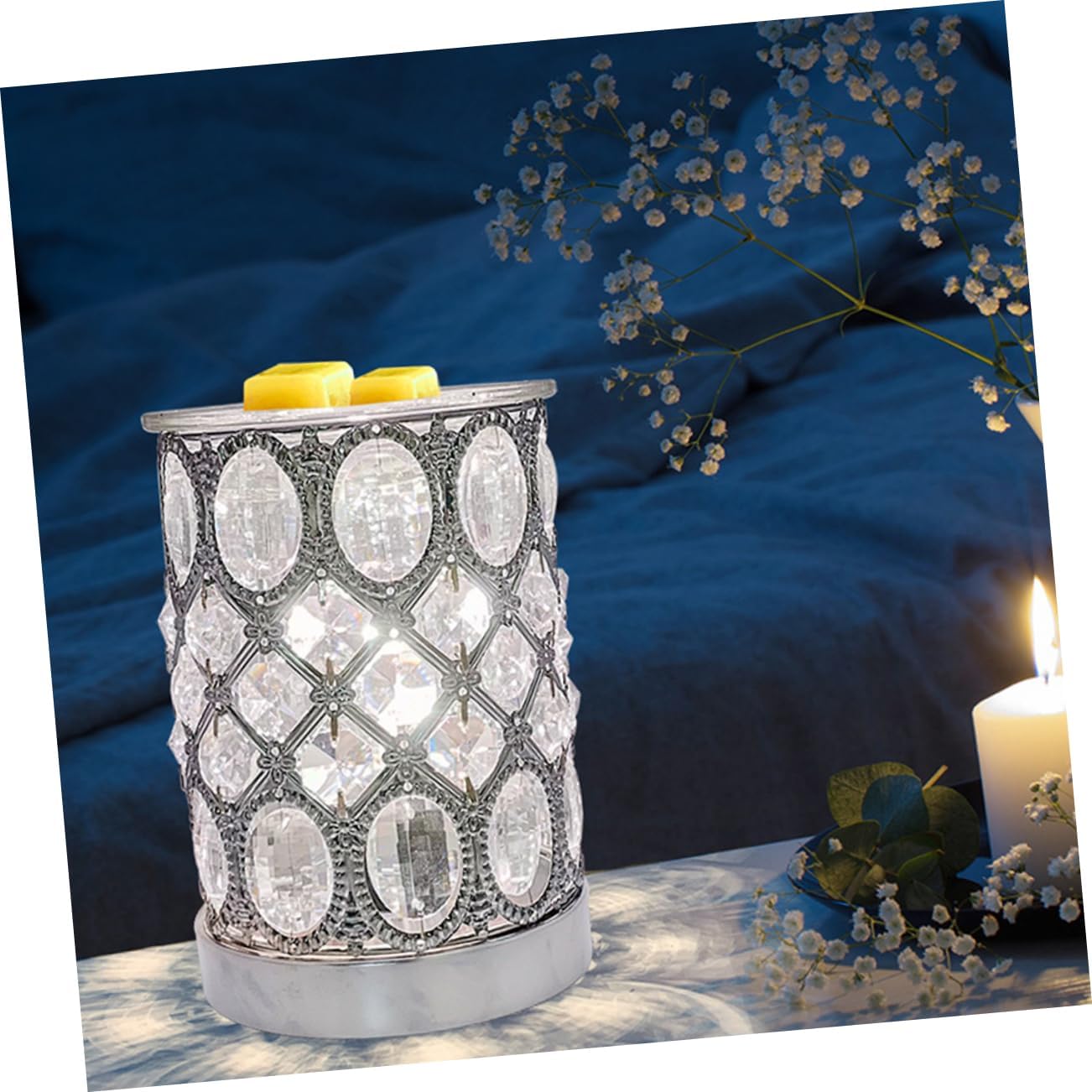 Cabilock Aromatherapy Wax Heater Lamp No Flame No Pollution