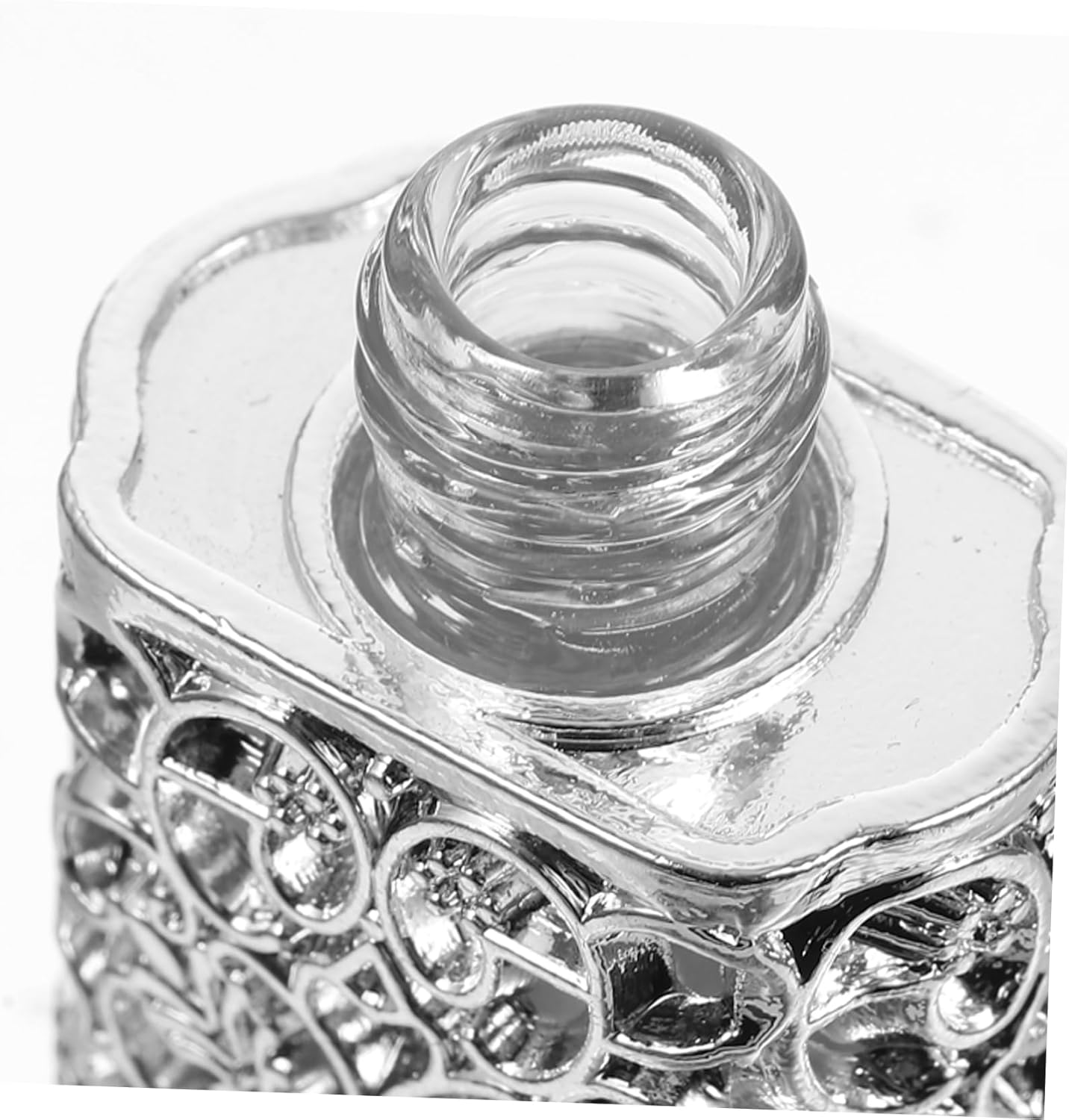 Belliuffy Essential Oils Perfume Bottle Empty Glass and Alloy Travel Toiletry Refillable Decorative