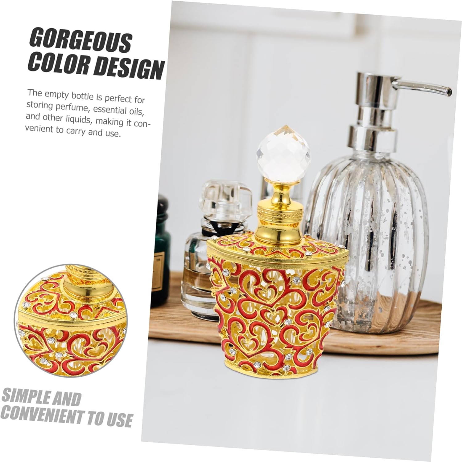 Vintage Decorative Perfume Bottles Empty Refillable