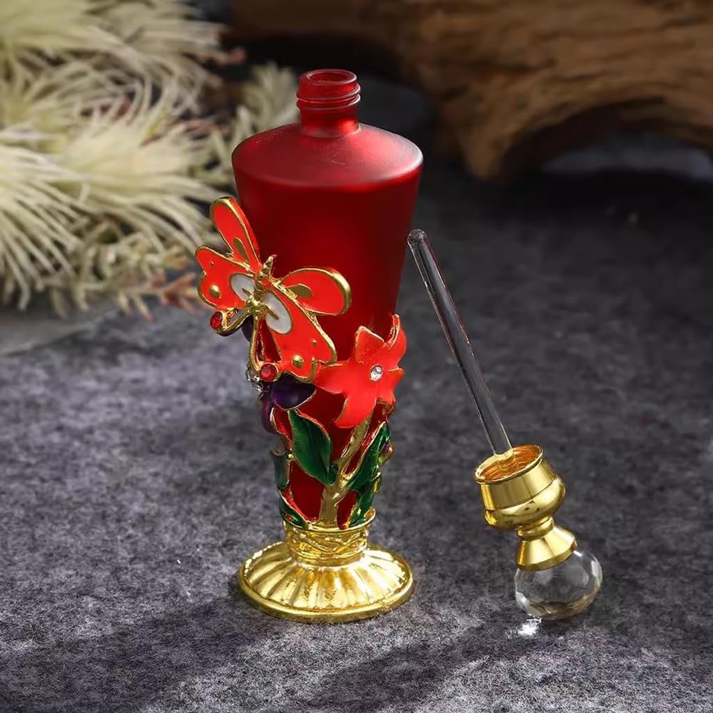 Vintage Perfume Bottle 30ml Glass Decorative Essential Oil Vial