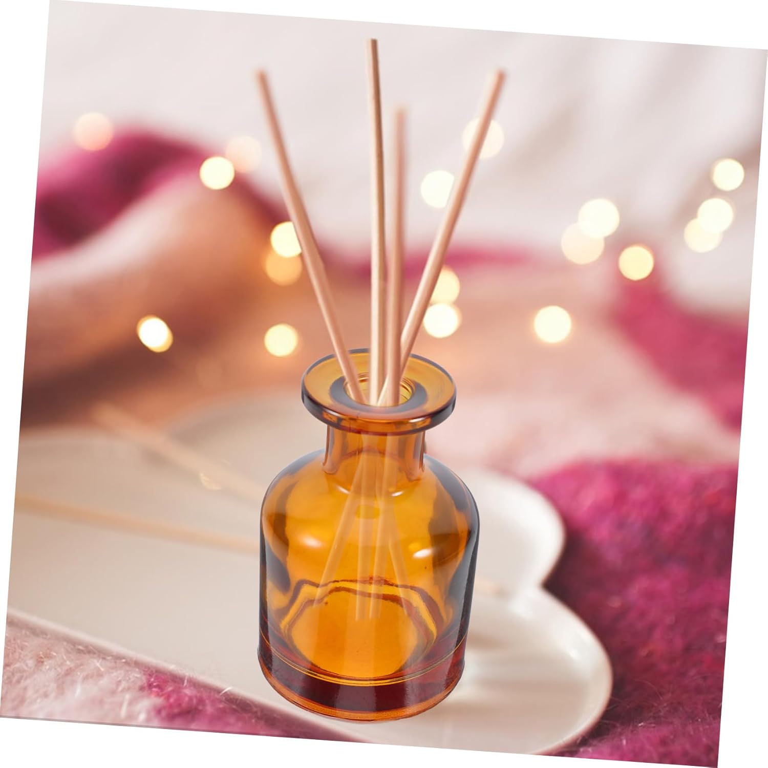 2 Pcs 150ml Glass Diffuser Bottles with Caps for Home Office and Car