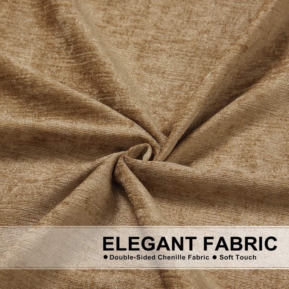 ELKCA Coffee Thick Chenille Swag Valance 30x22