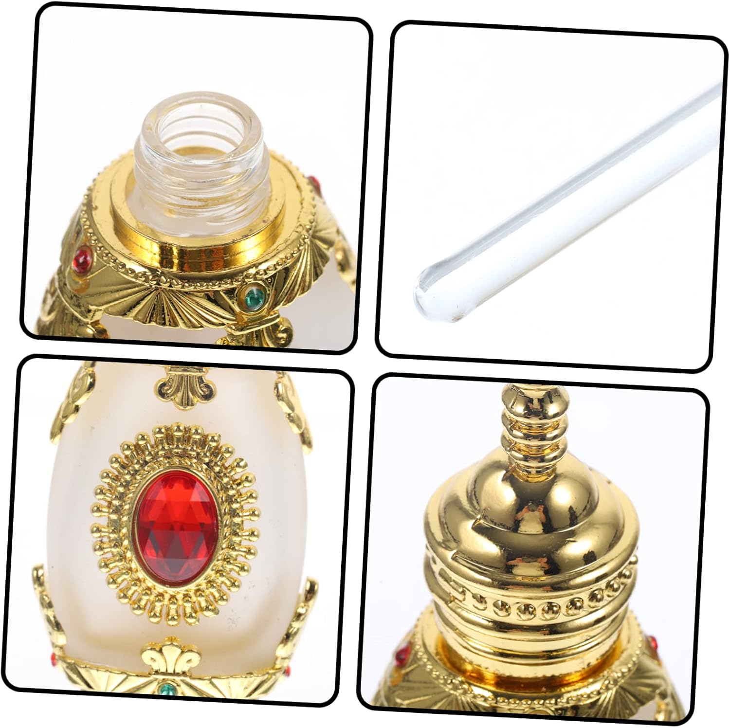 Exotic Style Refillable Perfume Bottle with Rhinestone Design