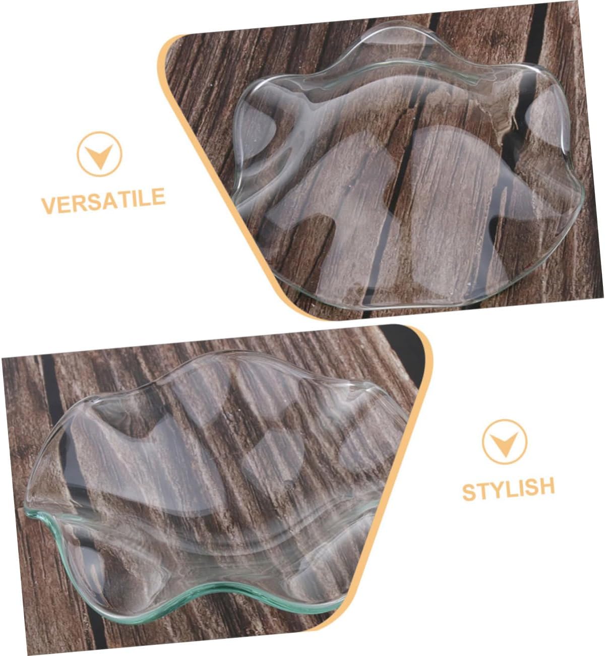 ABOOFAN 3pcs Glass Dish Warmer Essential Oil Plate