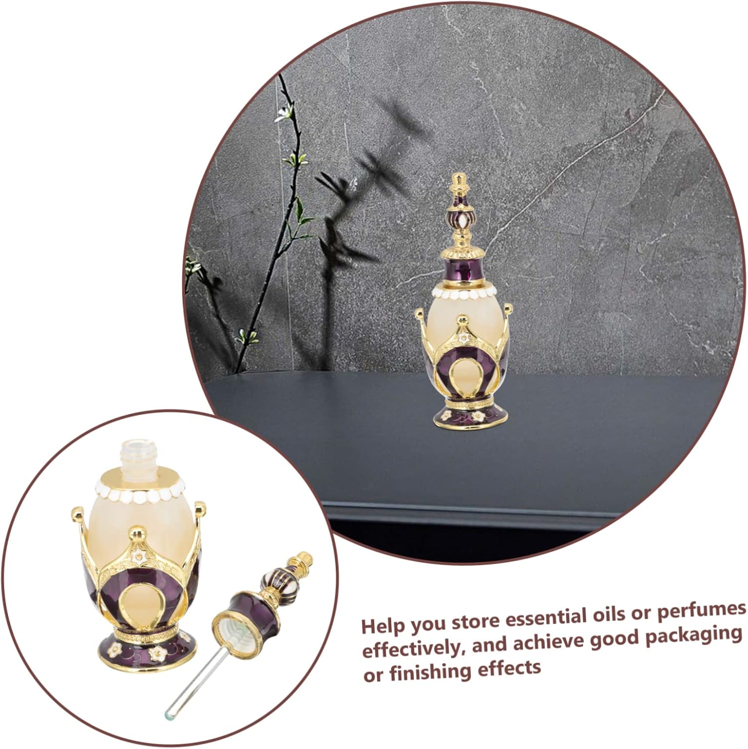 Elegant Aroma Diffuser Bottle with Crown Design