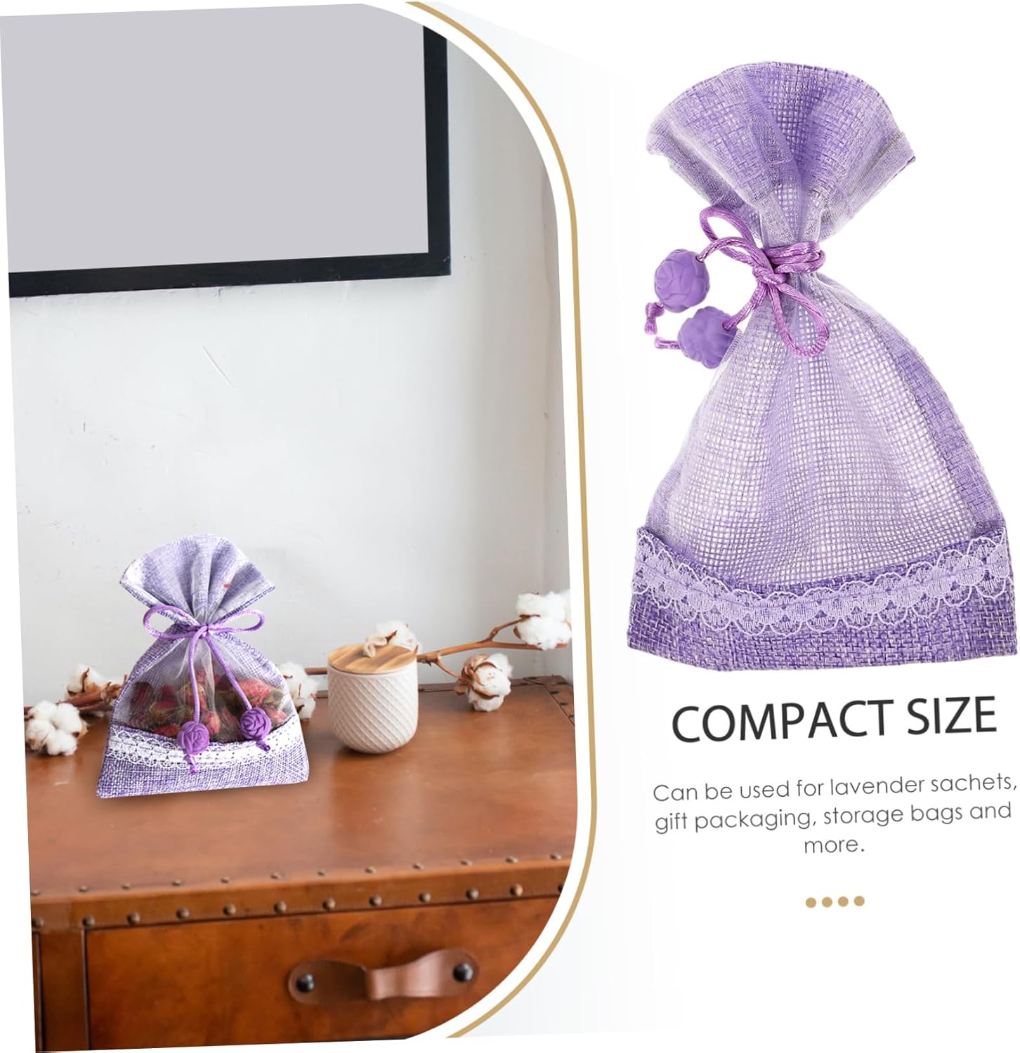 Didiseaon 5pcs Lavender Sachet Bags Empty Organza Pouches for DIY Fragrance