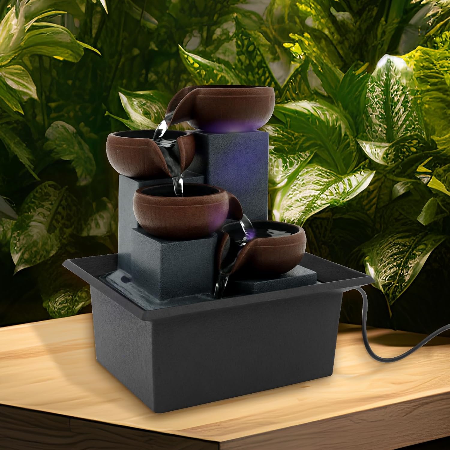 LYIYEYAN Tabletop Fountain with LED Light