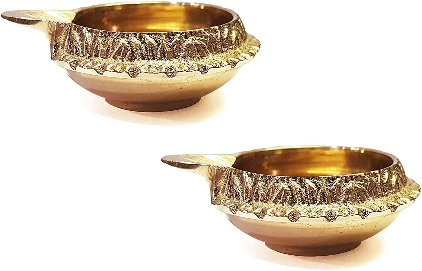 Craftsman Satvik 10 Pc Golden Engraved Kuber Diya Set