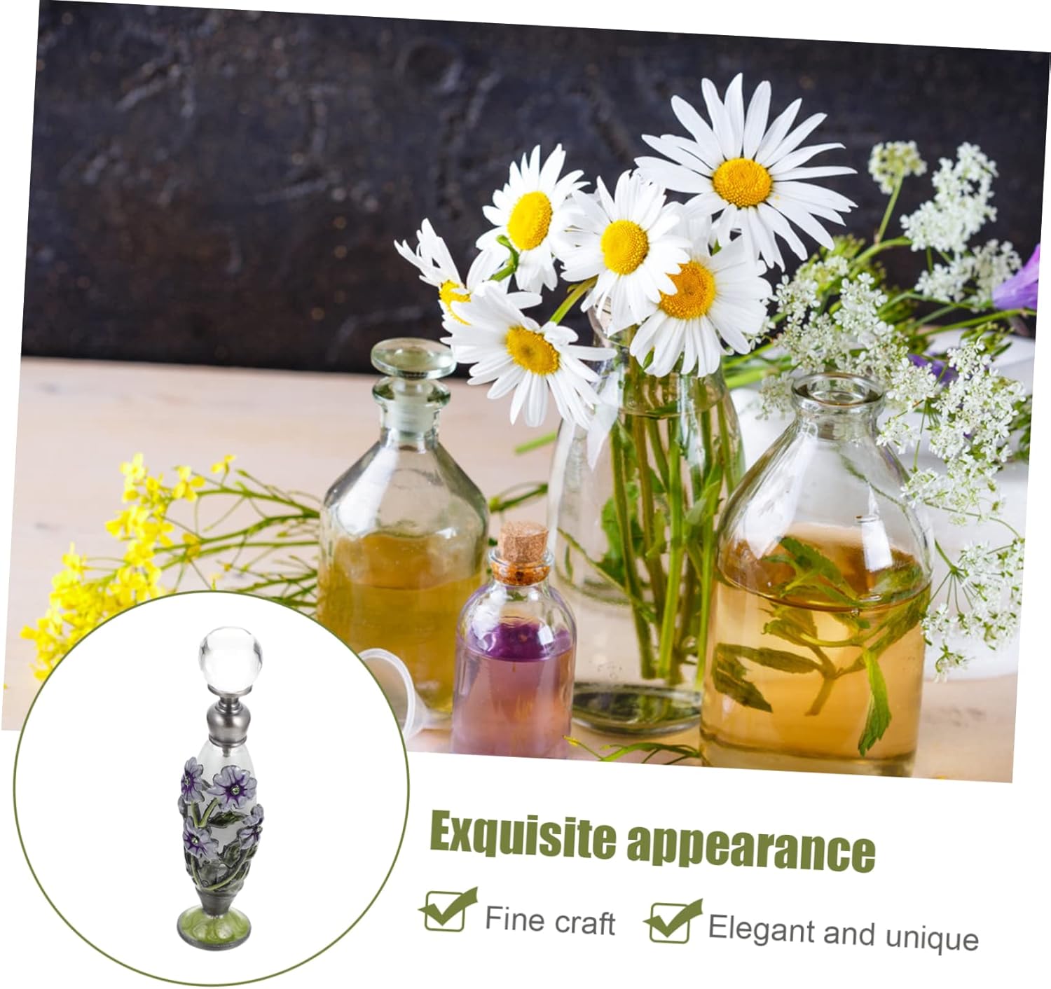 Chic Essential Oil Glass Bottle for Home Fragrance and Travel