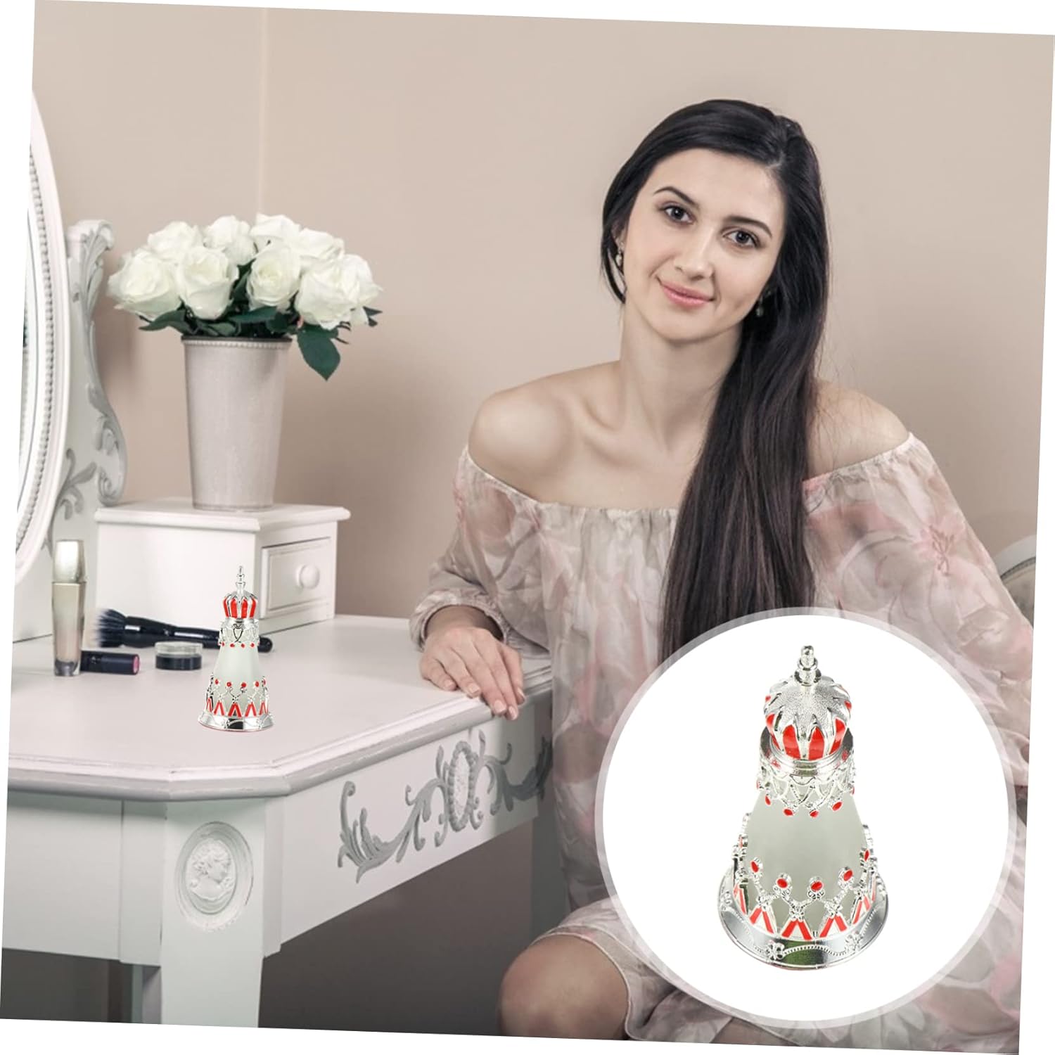 PRETYZOOM Elegant Essential Oil Glass Bottle for Women