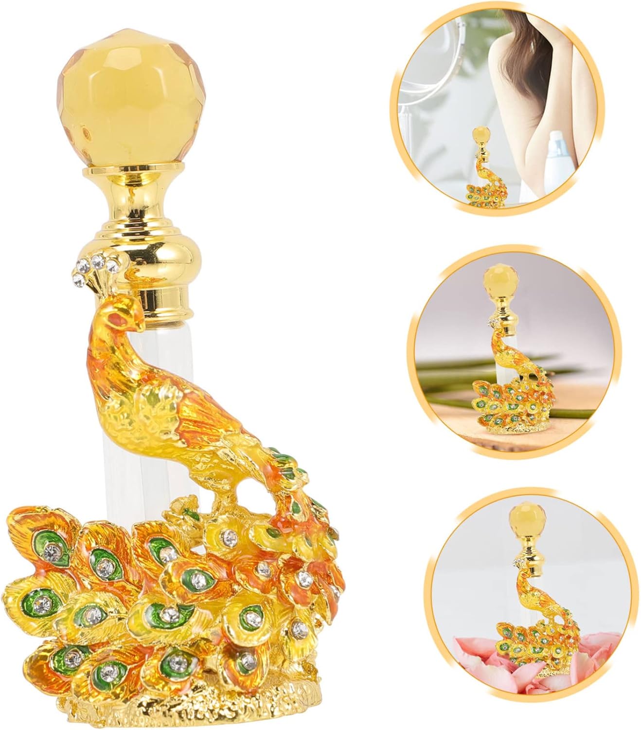 PRETYZOOM Vintage Refillable Perfume Bottle Elegant Decorative Airtight Holder for Personal Use and Travel