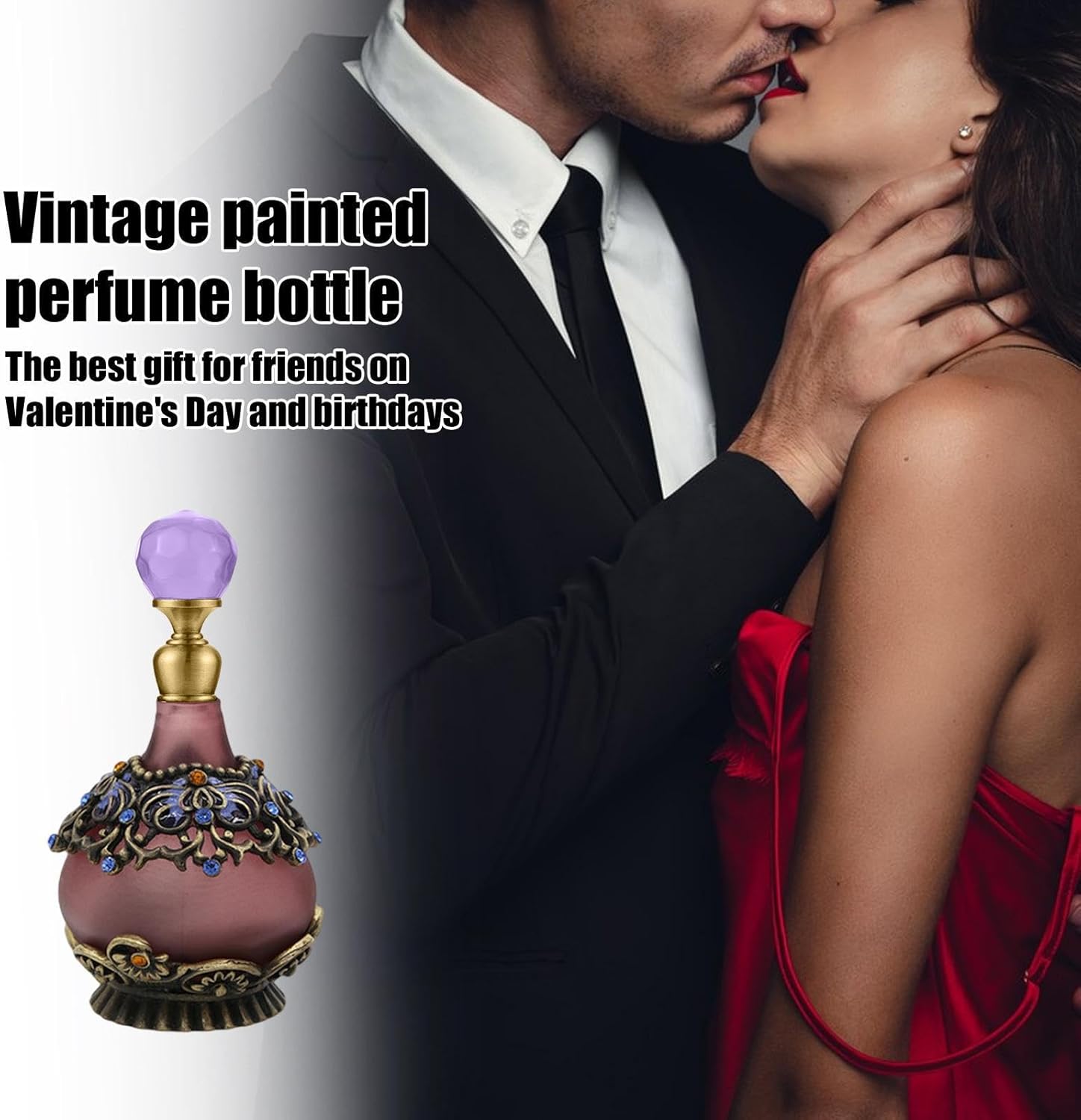 Retro Perfume Jar - Vintage Refillable Glass Vial for Essential Oils