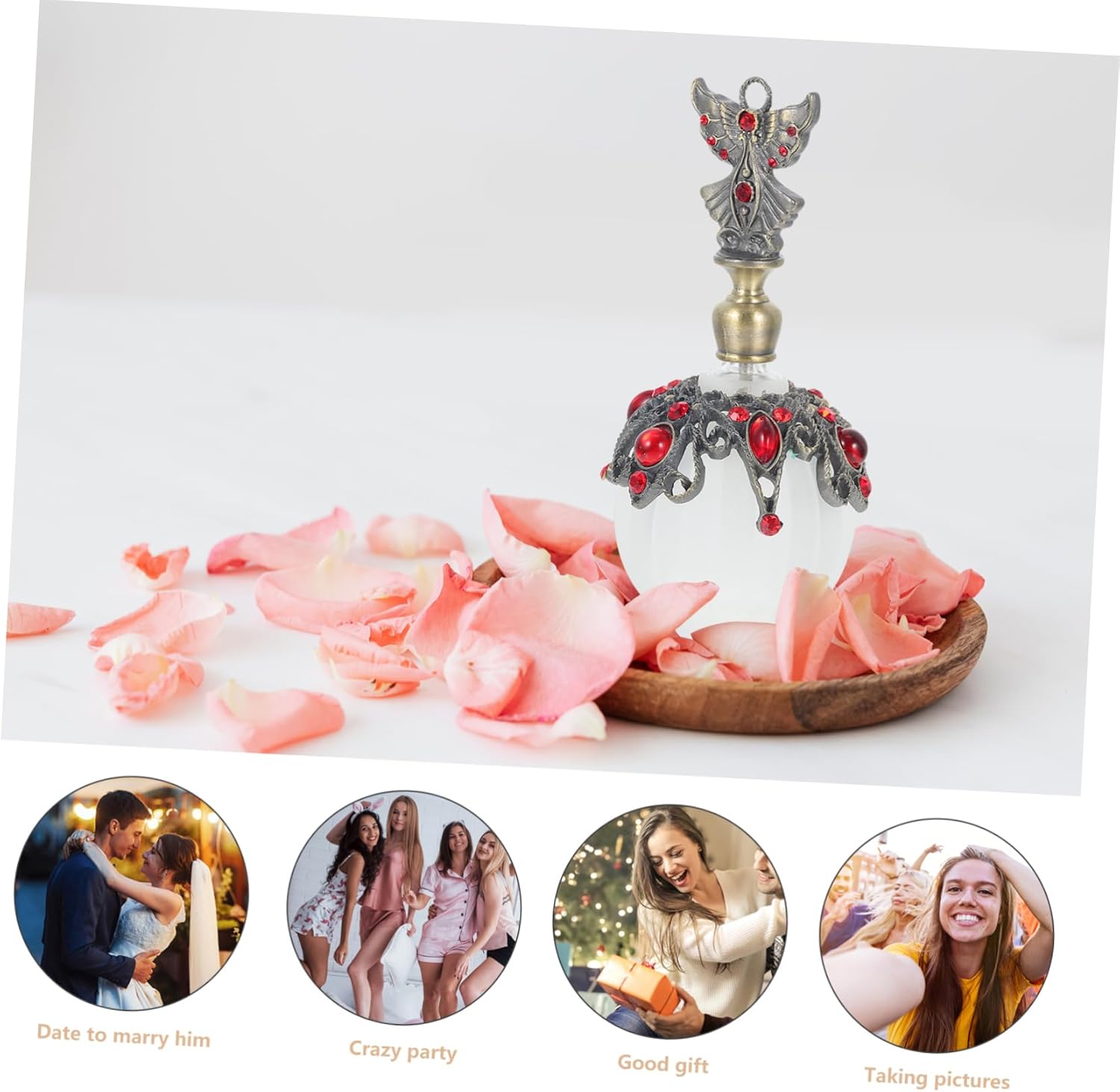 MAGICLULU Vintage Perfume Dispenser Bottle Essential Oil Glass Container Travel-Friendly Aromatherapy Holder