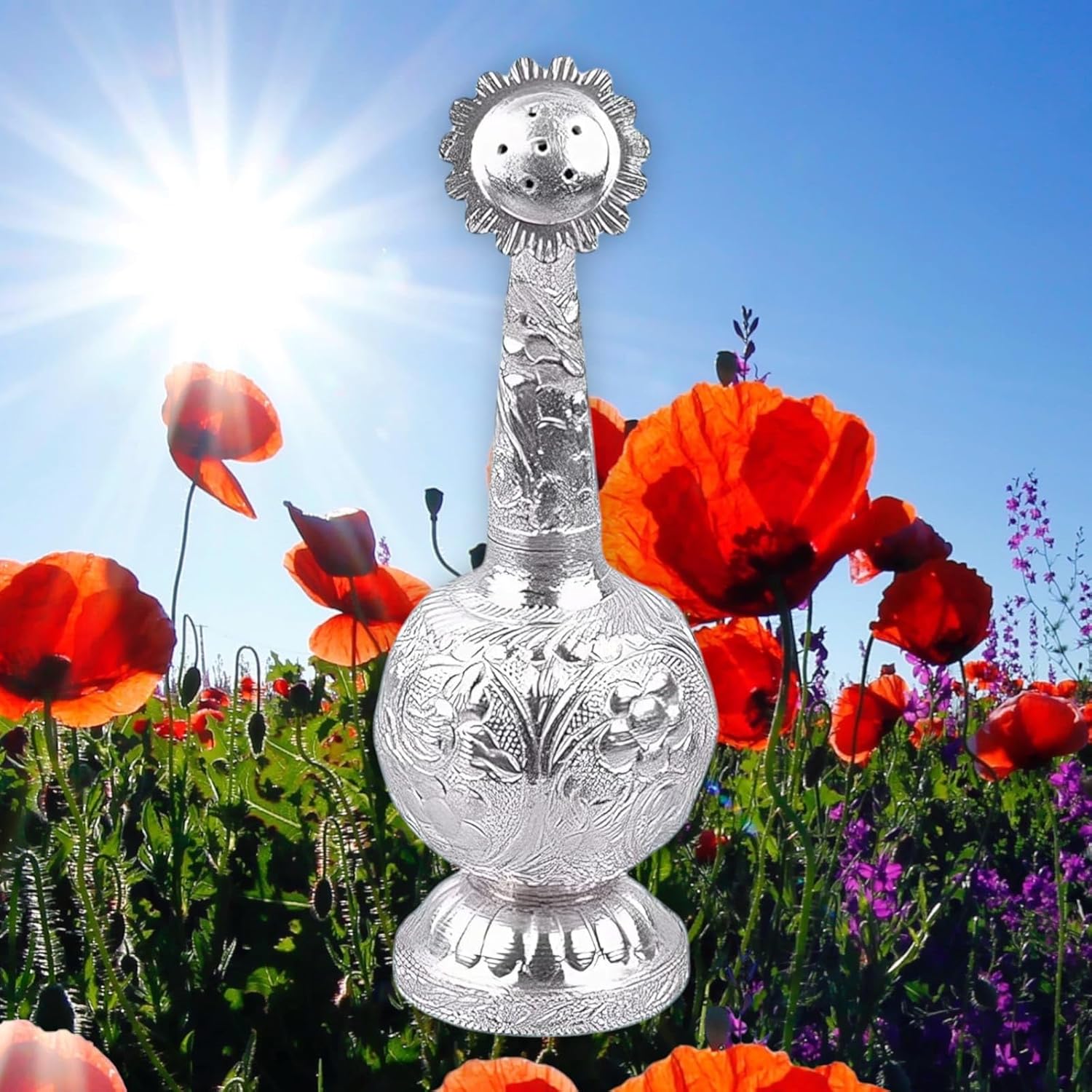 SOLINO Silver Plated Attardani for Pooja Room