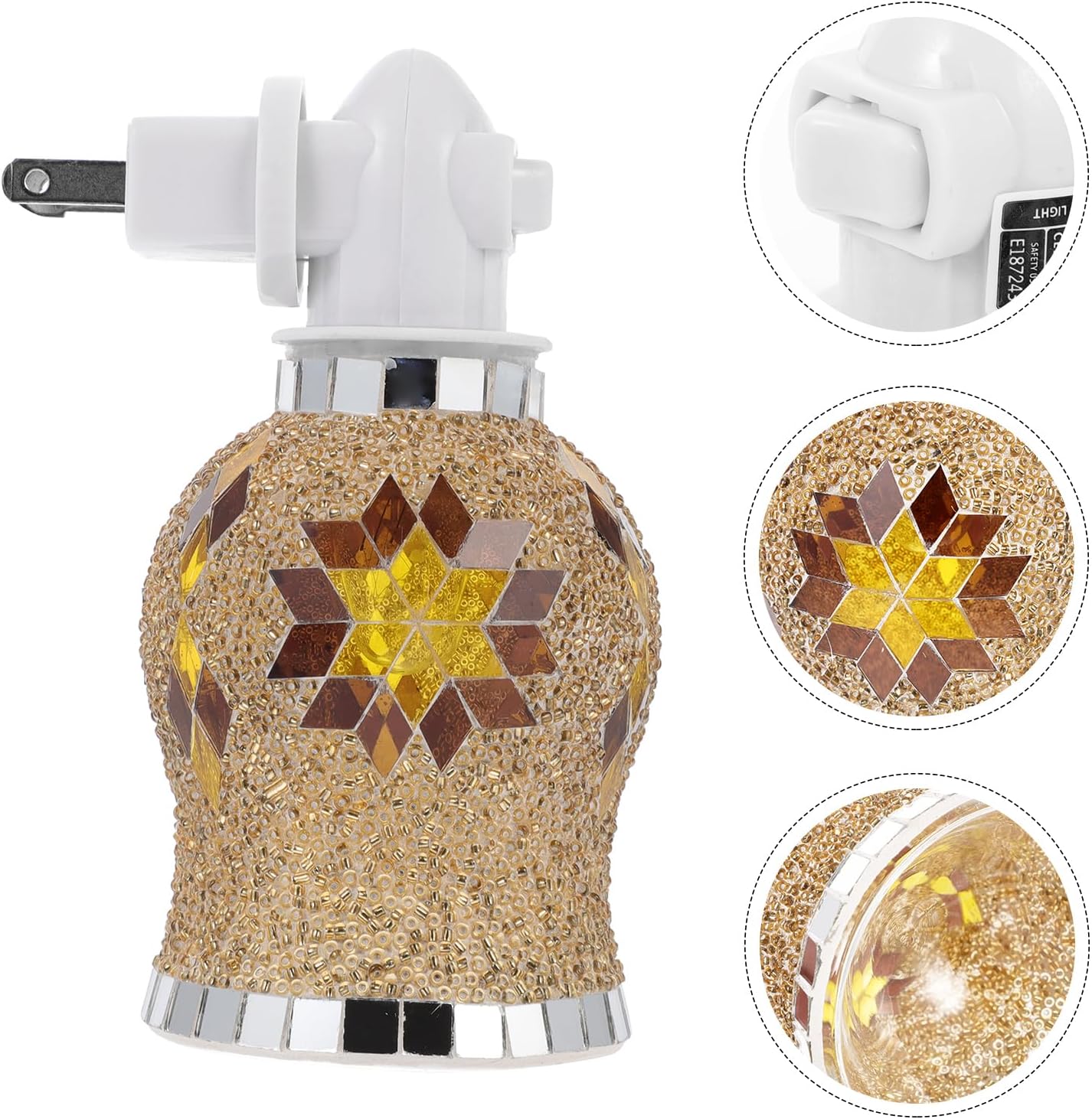 KALLORY 1pc Glass Candle Holder Fragrance Burner