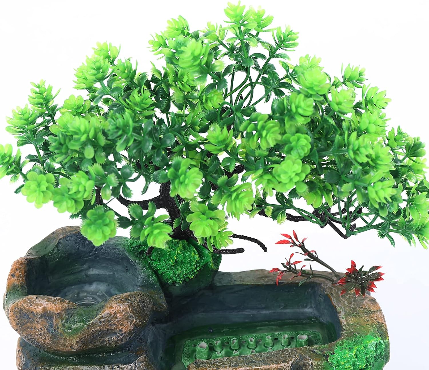 Gagalayong Tabletop Fountain with LED Lights and Natural Rocks