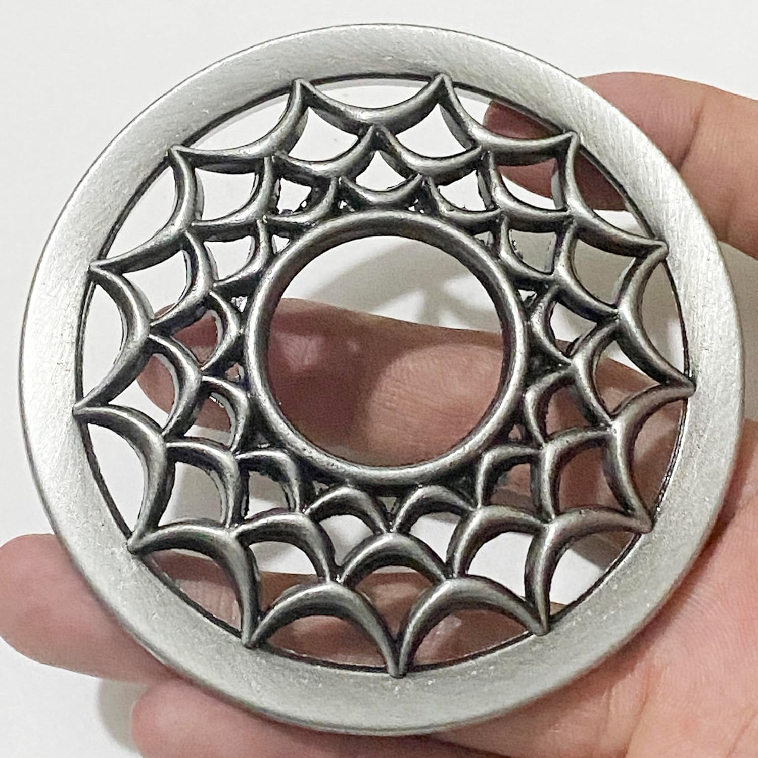 Silver Cobweb Scented Candle Toppers Decorative Lids for Jar Candles