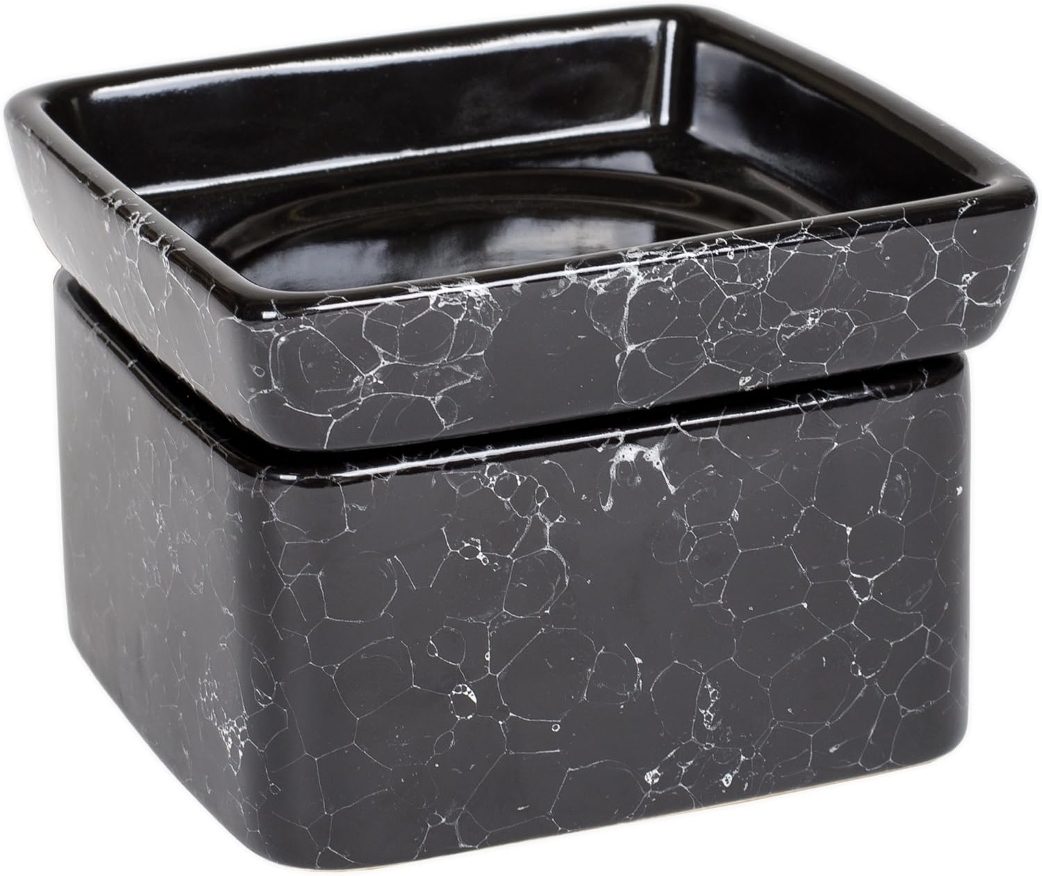 Black Ceramic Stoneware Electric 2-in-1 Candle Warmer