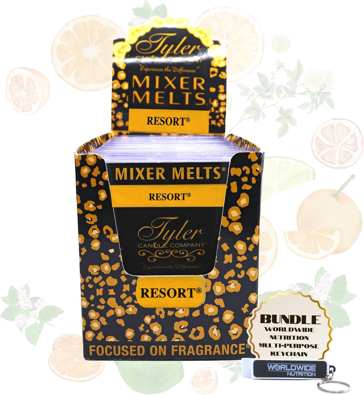 Worldwide Nutrition Bundle Tyler Resort Scent Wax Melts with Keychain