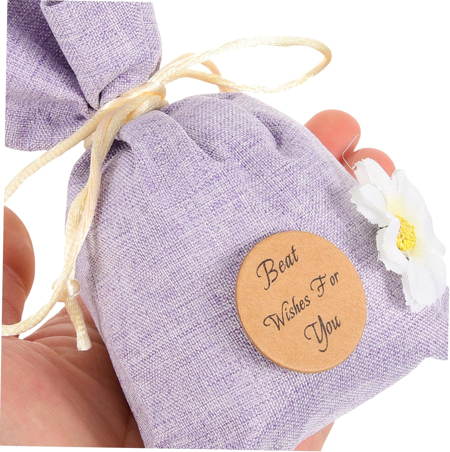 ABOOFAN 10Pcs Lavender Sachet Bags Refillable Empty Drawstring Pouches for Fragrance Storage