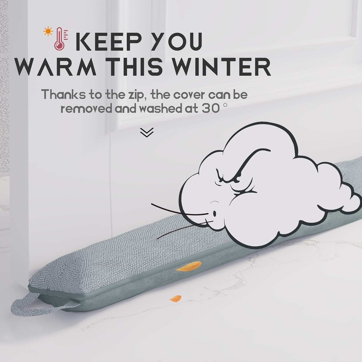 Johnear 36 Inch Under Door Draft Stopper for Cold and Noise Block