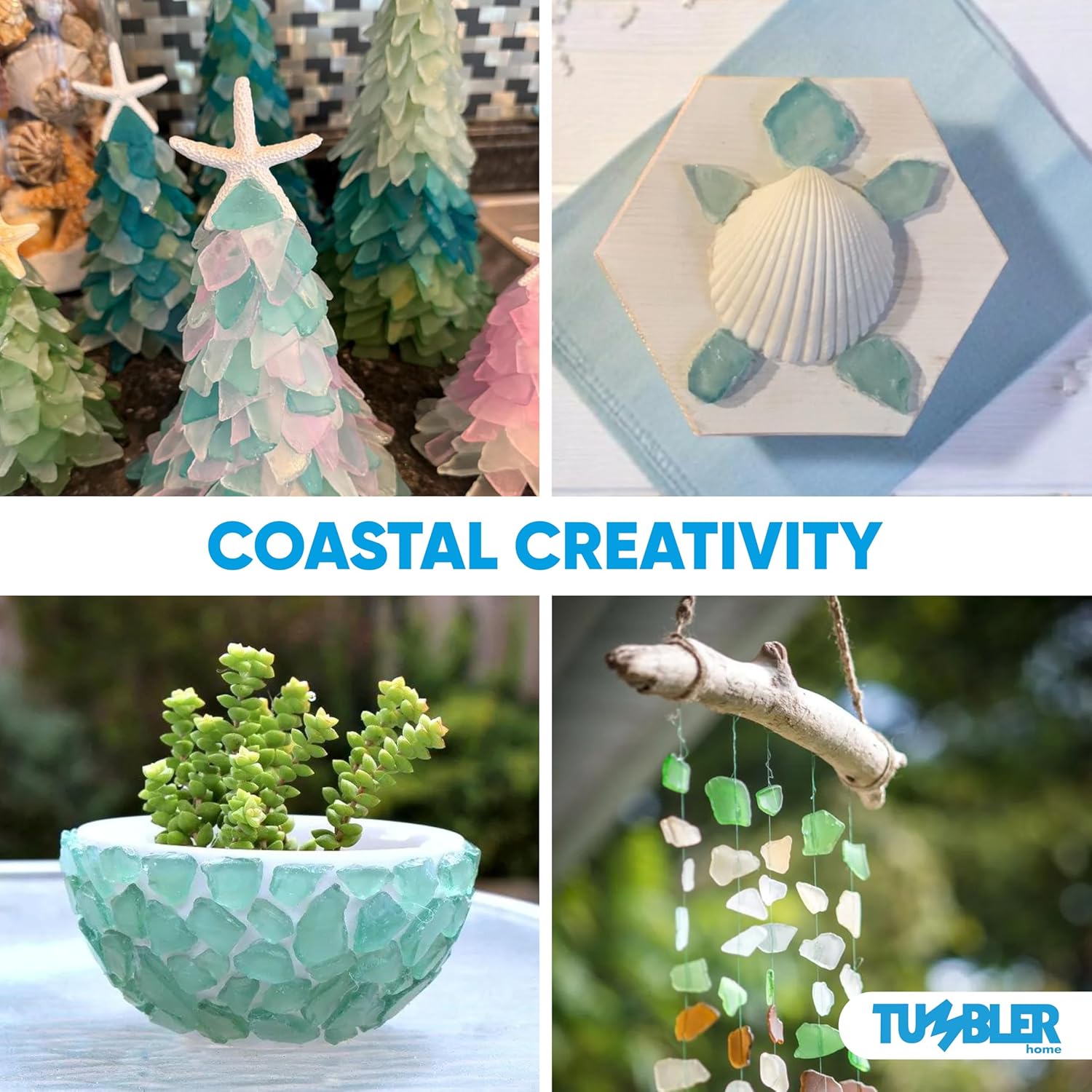 Tumbler Home Sea Glass for Decor Crafts