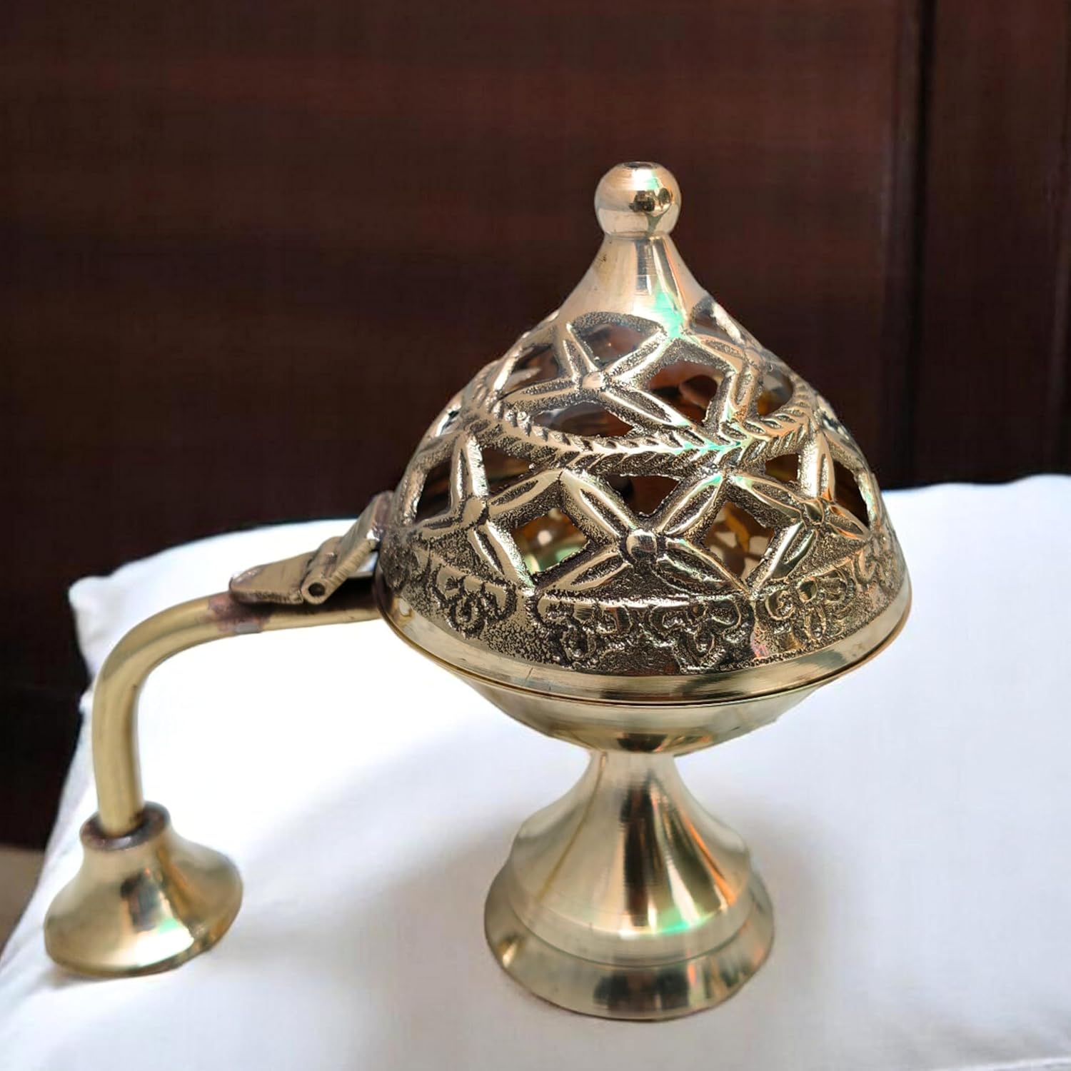 Brass Dhoop Dani for Pooja Meditation Spiritual Use