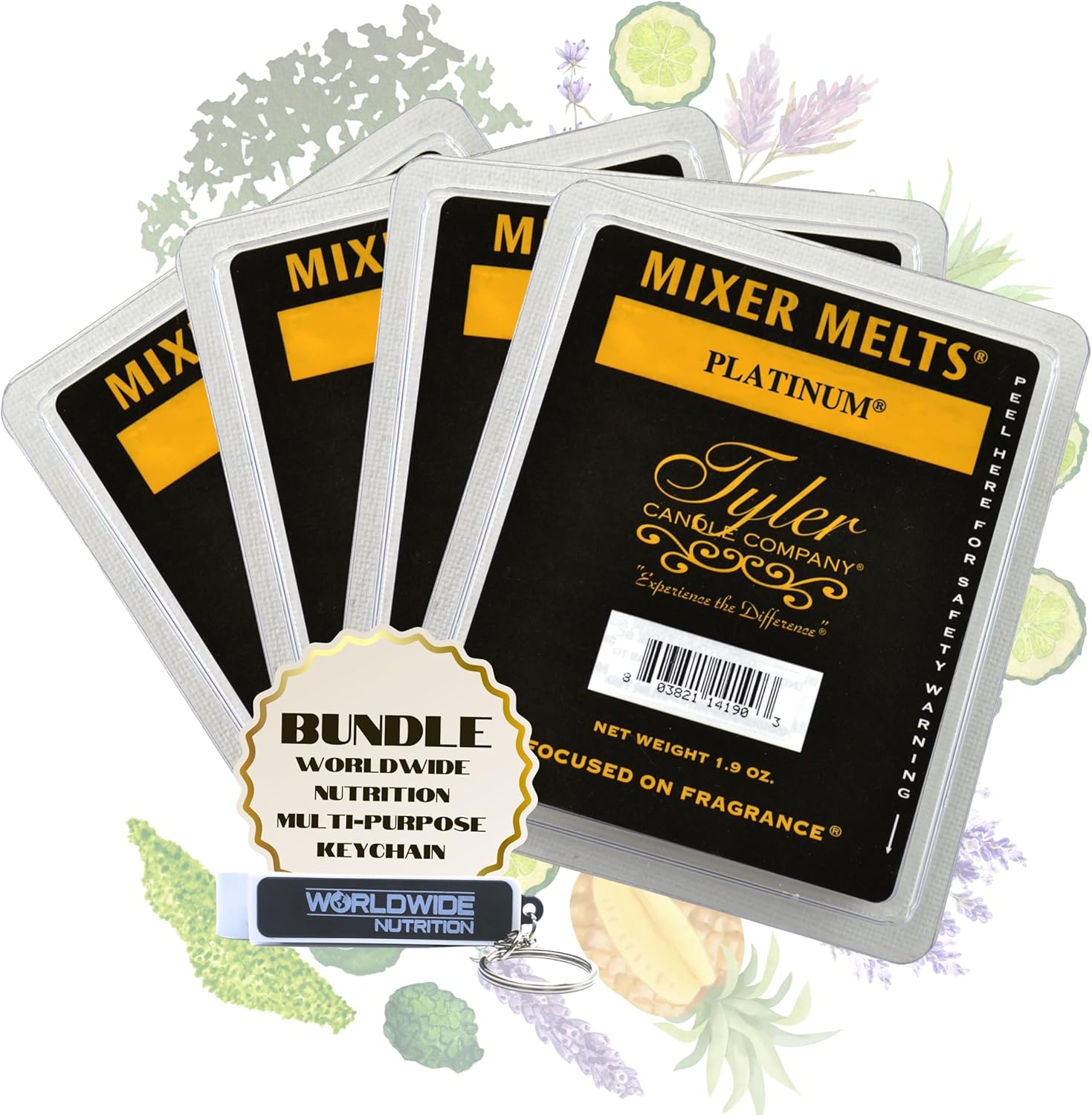 Worldwide Nutrition Bundle Tyler Candle Company Platinum Wax Melts 4 Pack