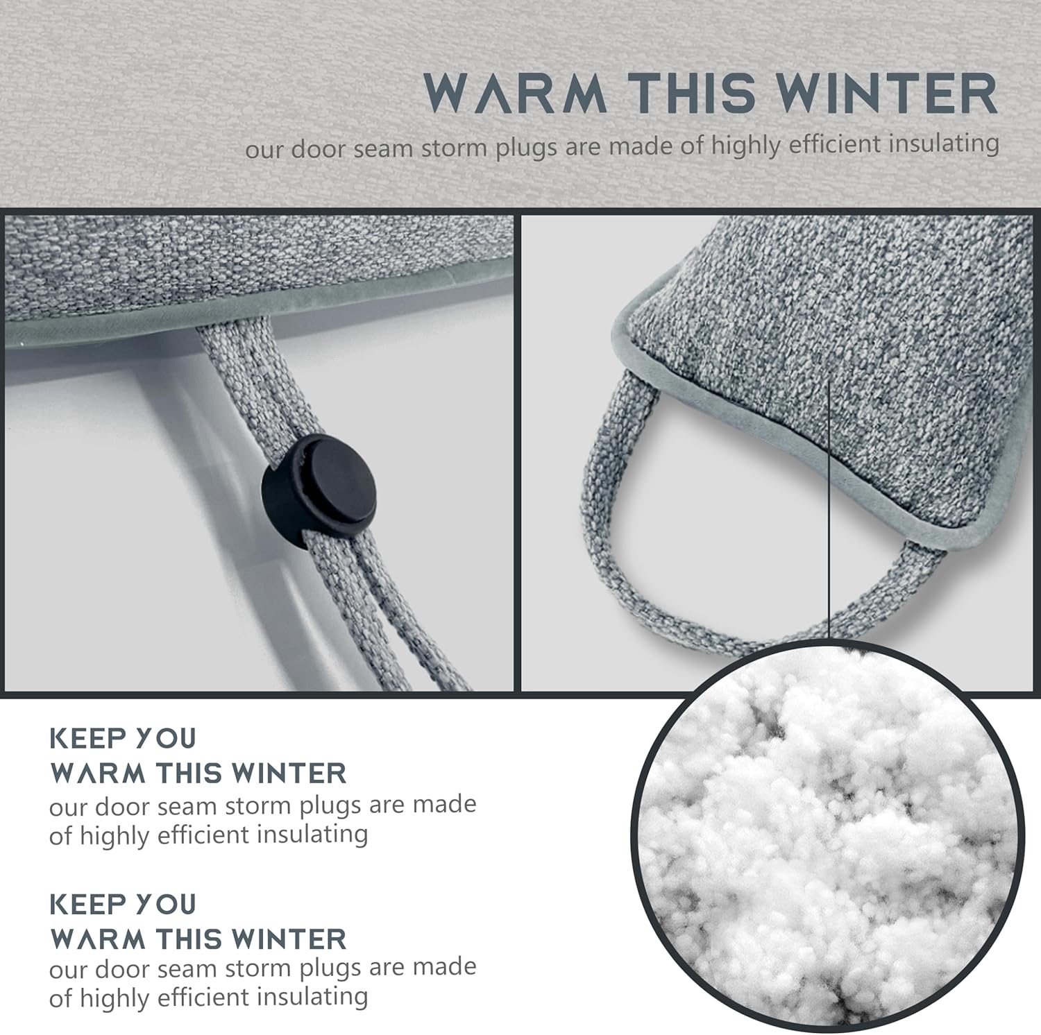 Johnear 36 Inch Under Door Draft Stopper for Cold and Noise Block