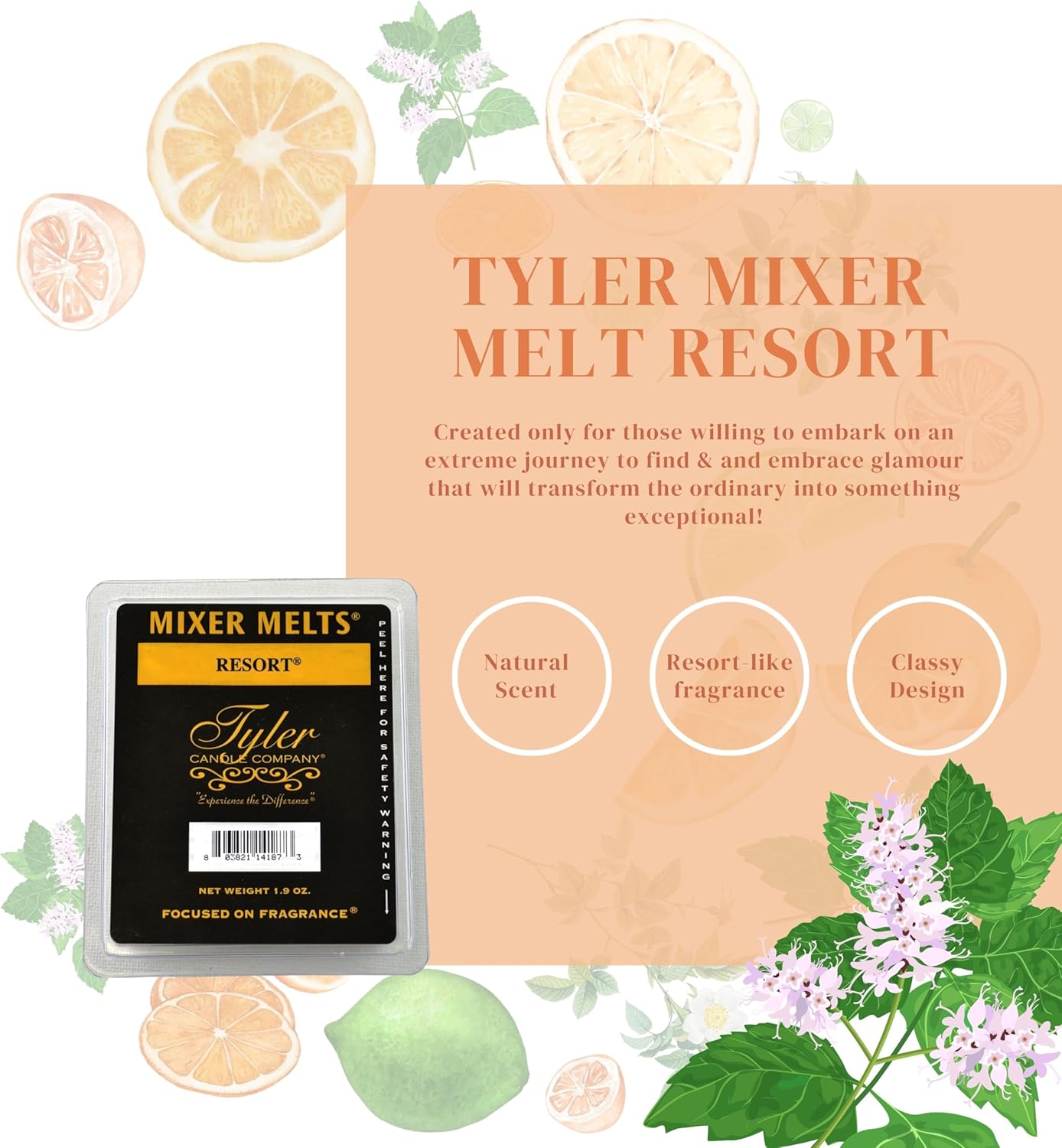 Worldwide Nutrition Bundle Tyler Resort Scent Wax Melts with Keychain