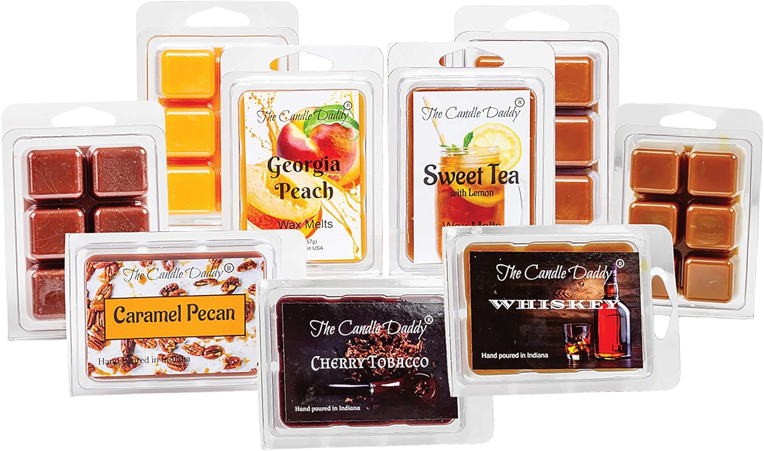 The Candle Daddy Southern Sampler 5 Scented Wax Melt Set - 30 Cubes 10 Ounces Perfect Gift