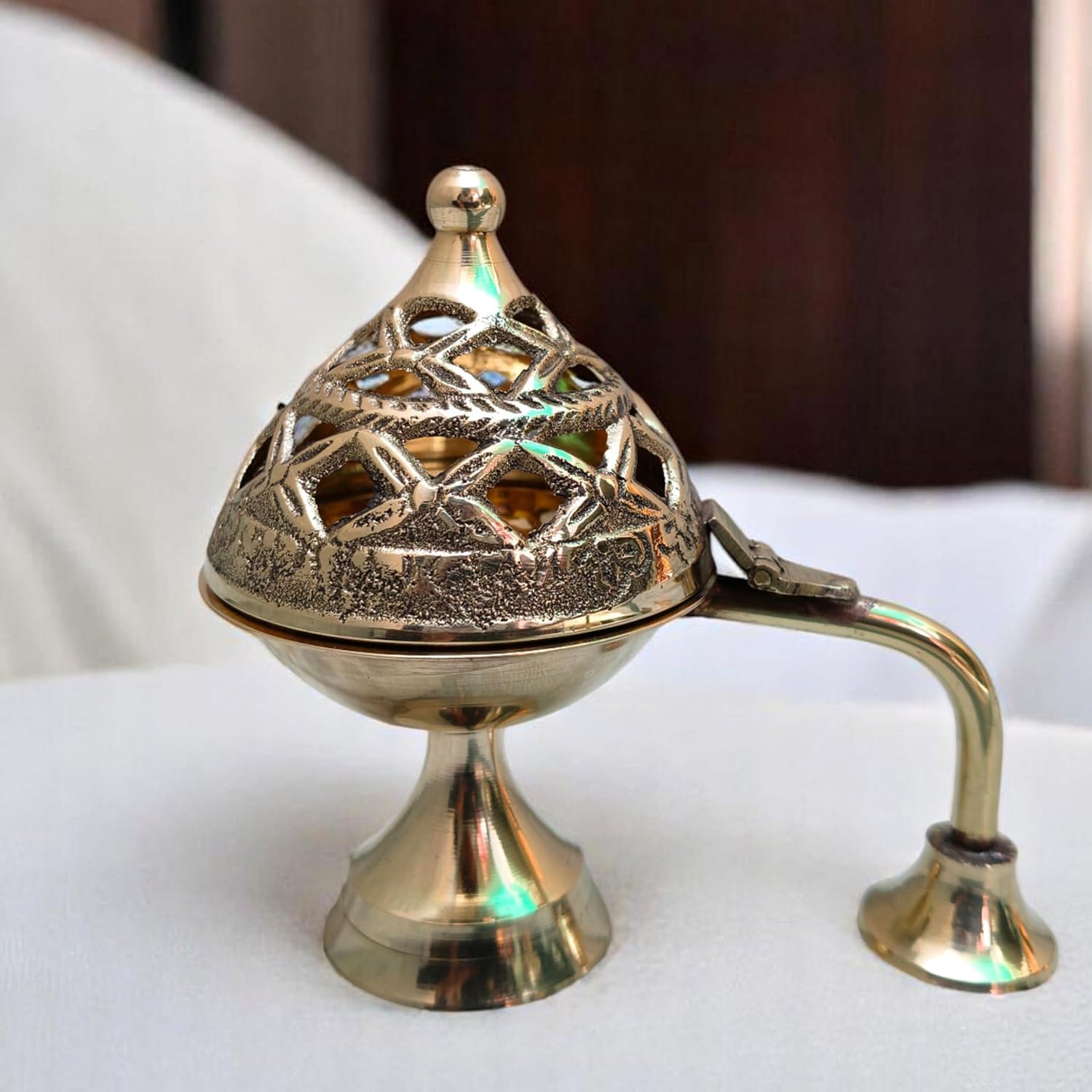 Brass Dhoop Dani for Pooja Meditation Spiritual Use