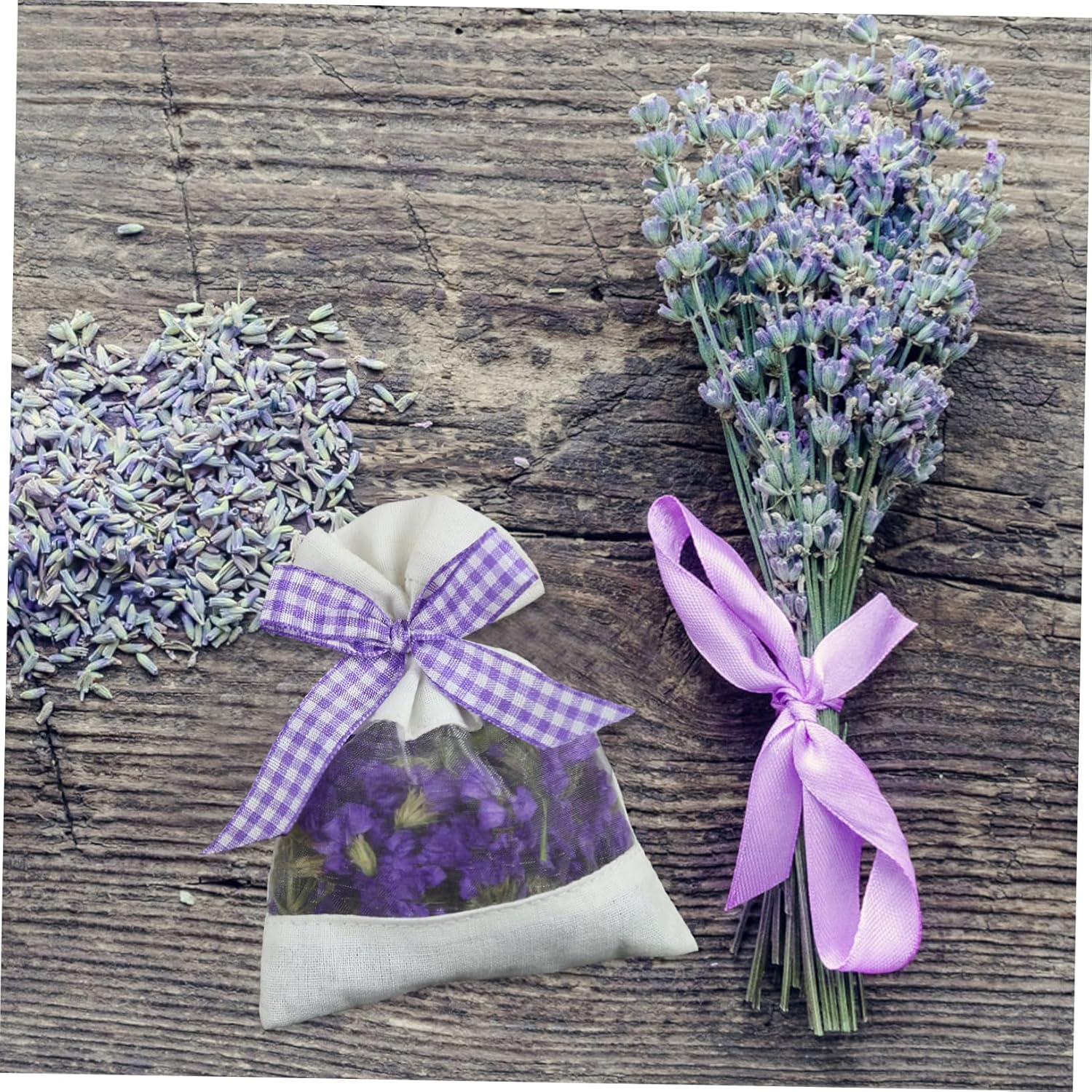 Zerodeko 10pcs Reusable Lavender Sachet Bags for Decorative Use