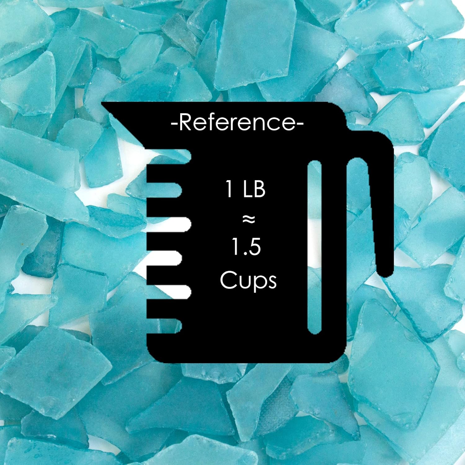 CYS EXCEL Sea Glass 16 Ounces Light Blue Vase Filler