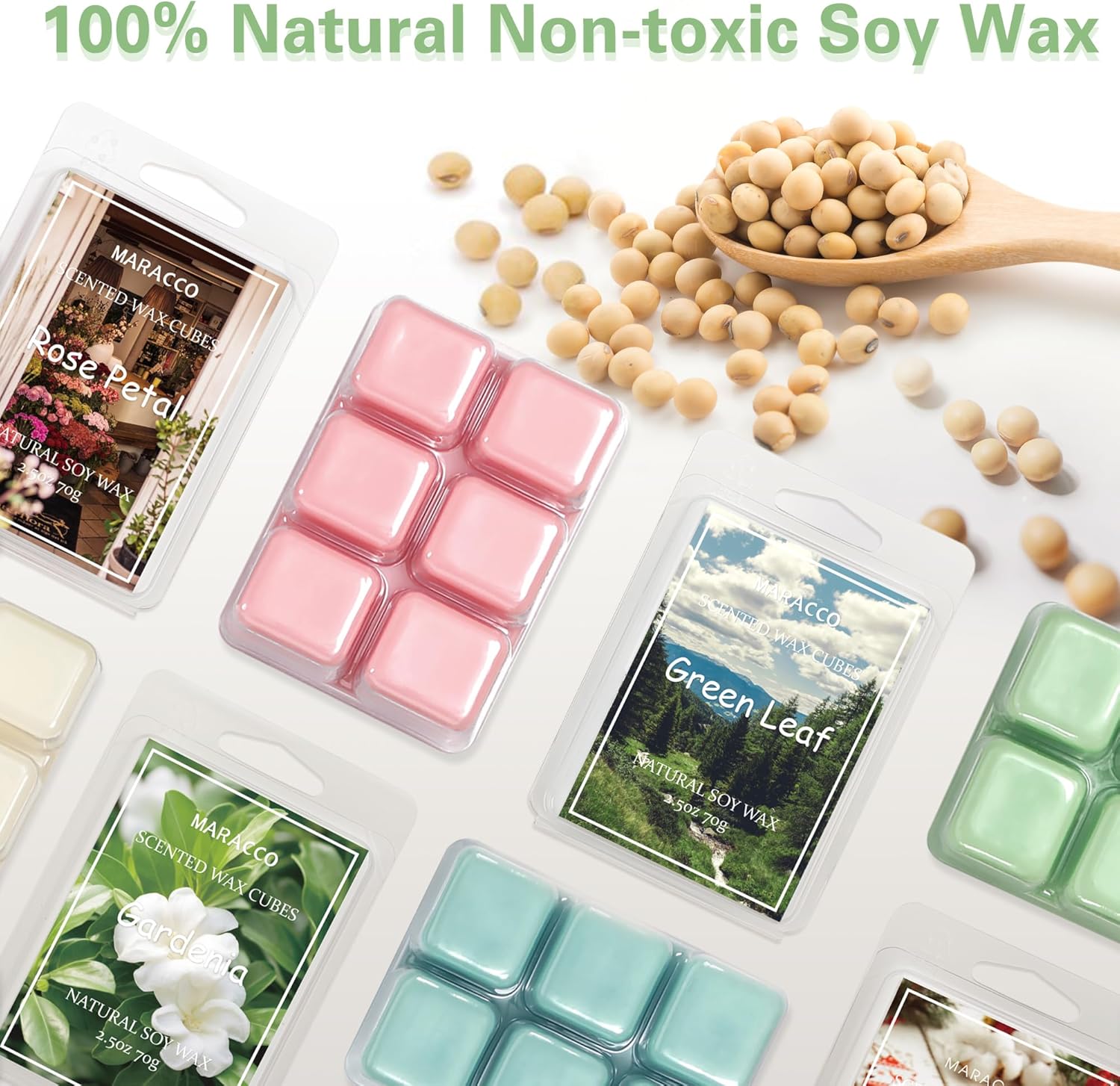 Spring Summer Scented Wax Melts 6 x 25oz Soy Wax Cubes