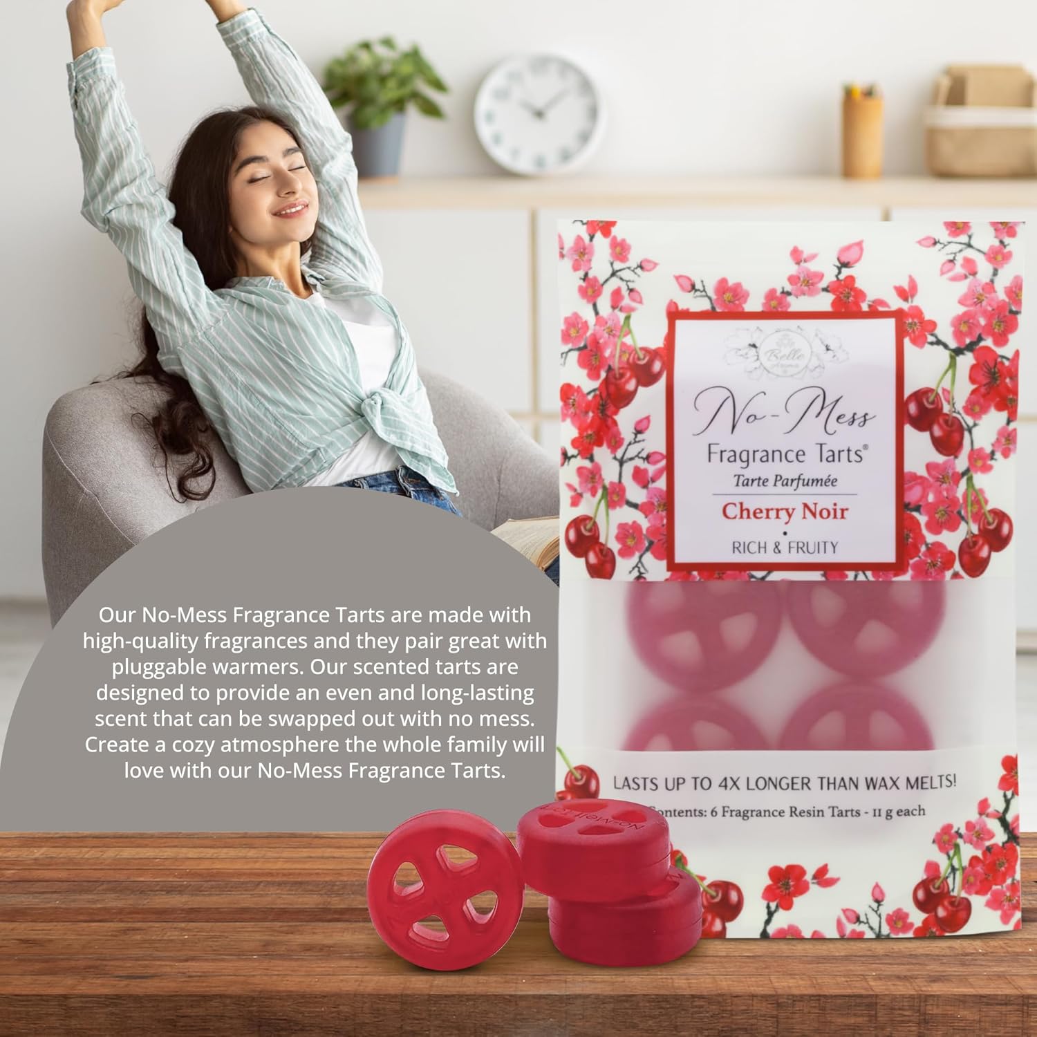 No-Mess Fragrance Tarts 2-Pack Cherry Noir