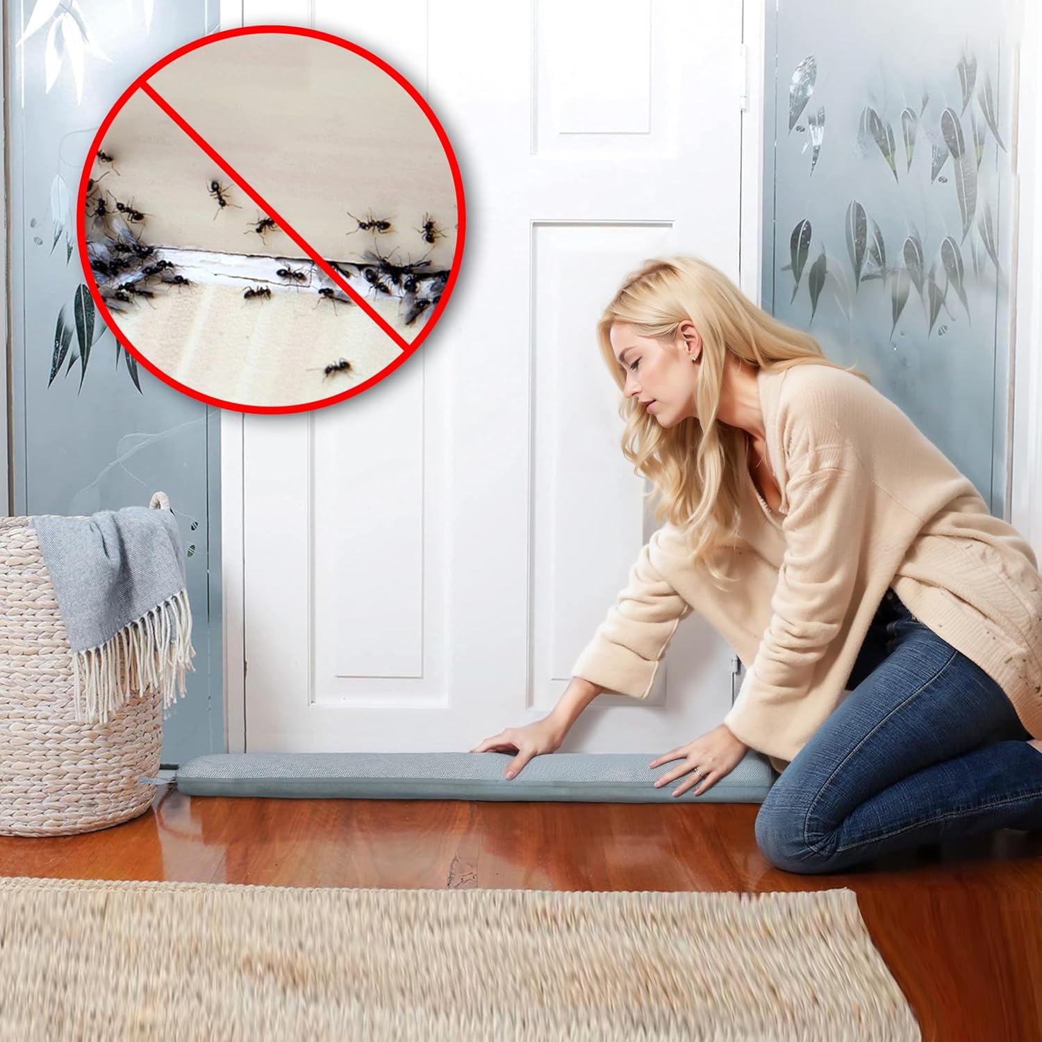 Johnear 36 Inch Under Door Draft Stopper for Cold and Noise Block