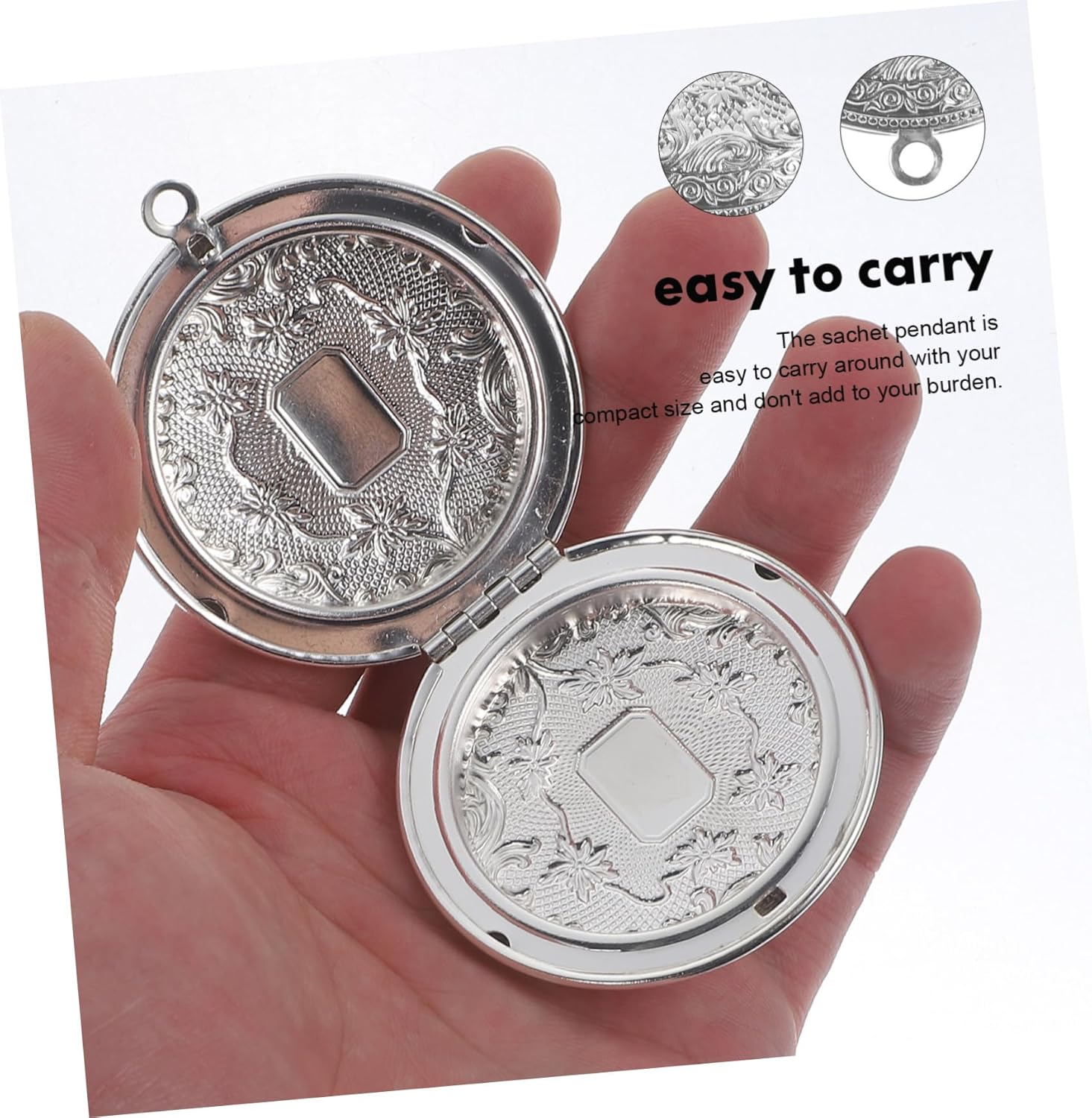 RORPOIR Aromatherapy Diffuser Pendant Brass Case Openable Vintage Style