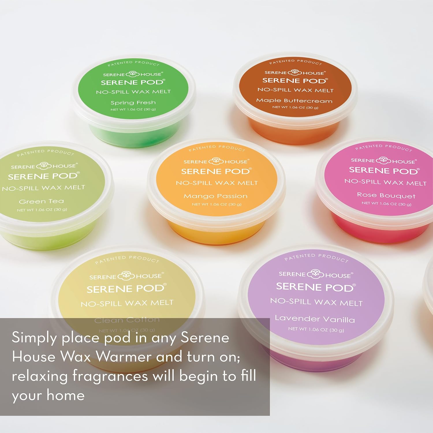 Serene House Beach Cottage No-Spill Wax Melt Pods 6-Pack