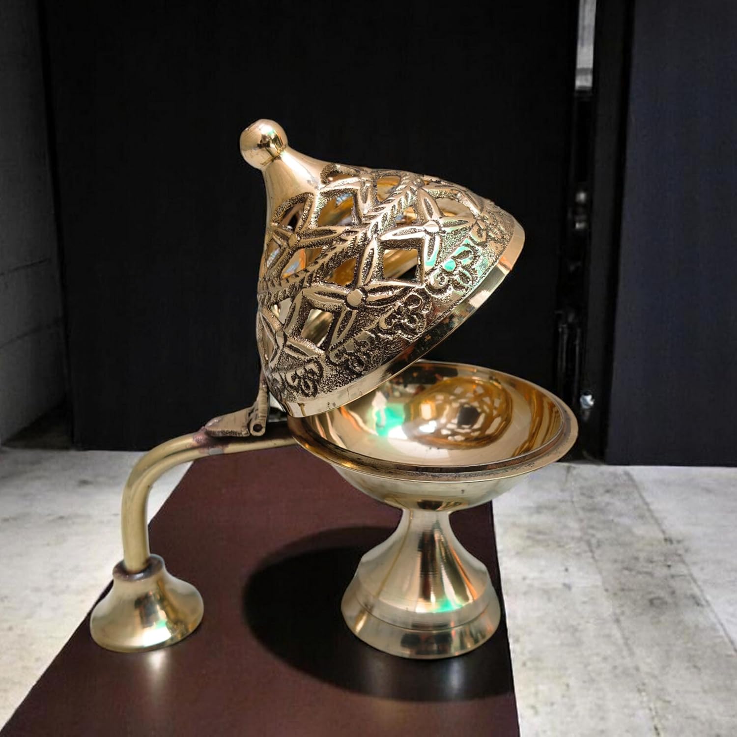 Brass Dhoop Dani for Pooja Meditation Spiritual Use