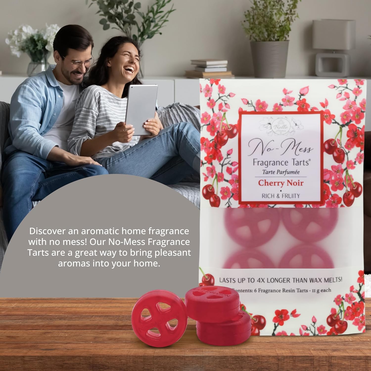No-Mess Fragrance Tarts 2-Pack Cherry Noir