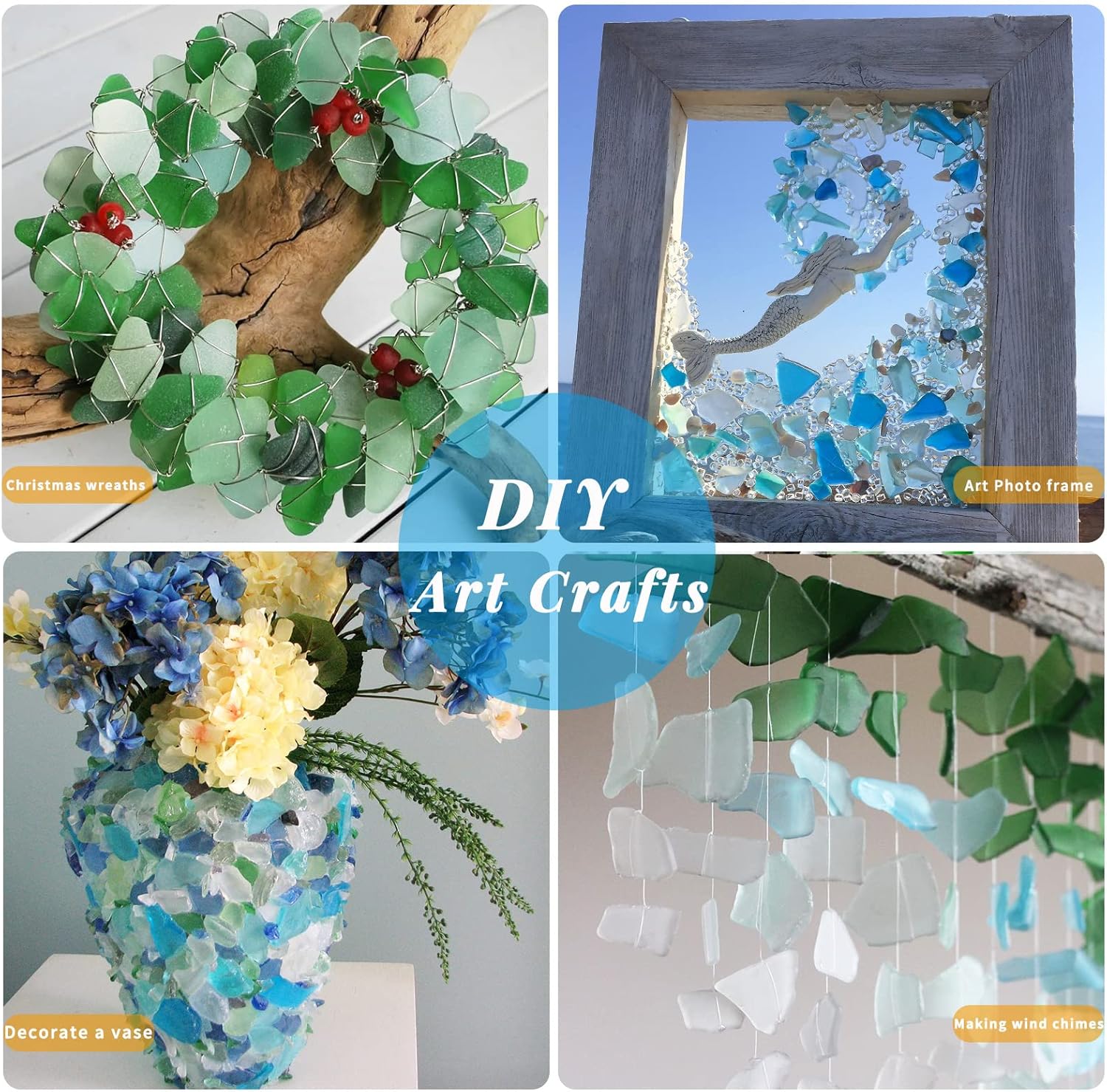 Giftvest Sea Glass for Crafts 16oz Decorative Pieces
