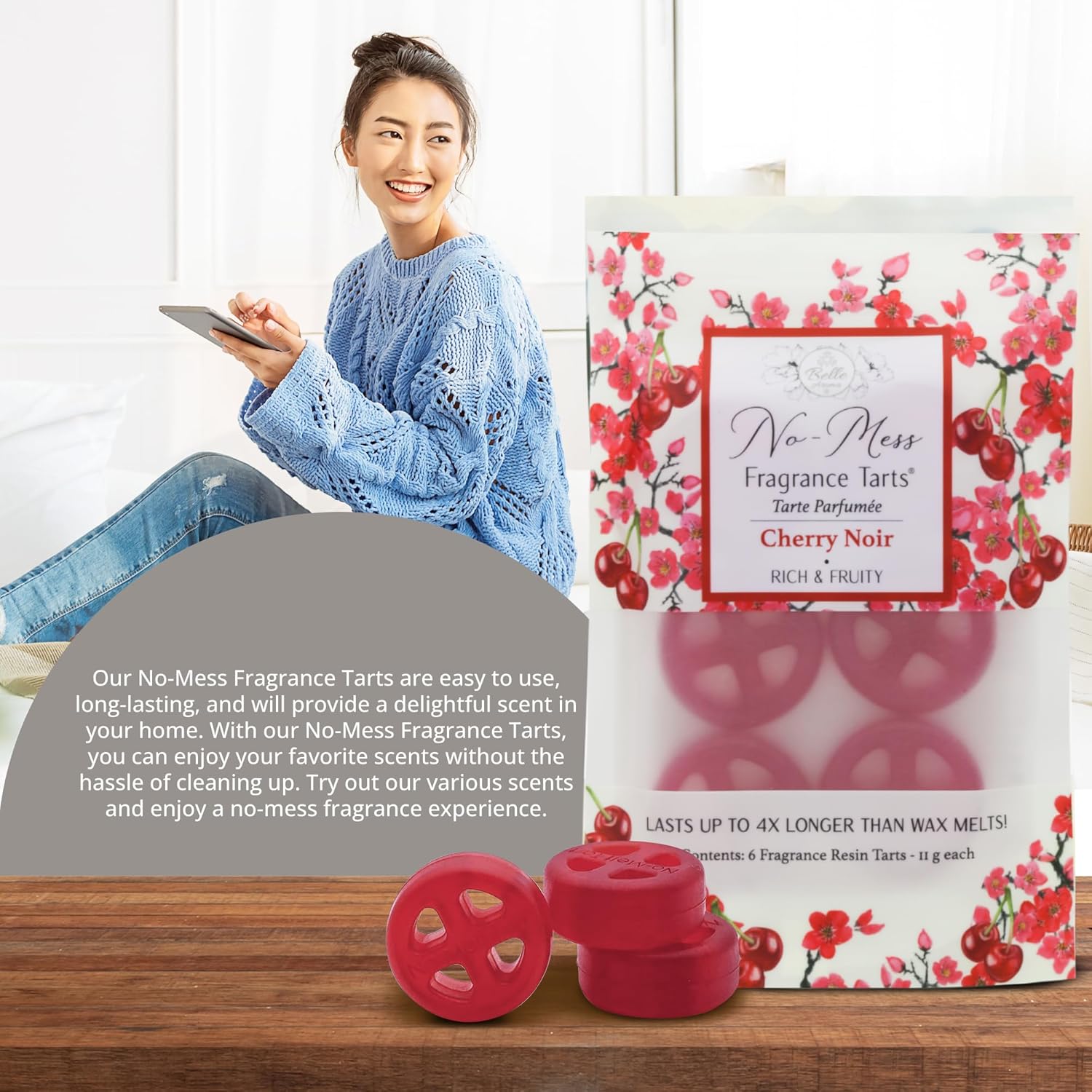No-Mess Fragrance Tarts 2-Pack Cherry Noir