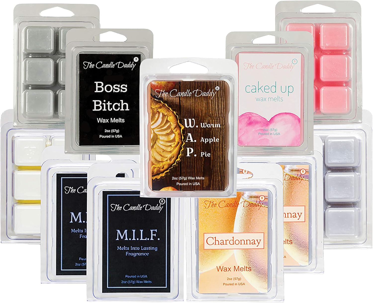 The Candle Daddy MILF Mix 5-Scented 2OZ Wax Melts - 10 Ounces 30 Cubes